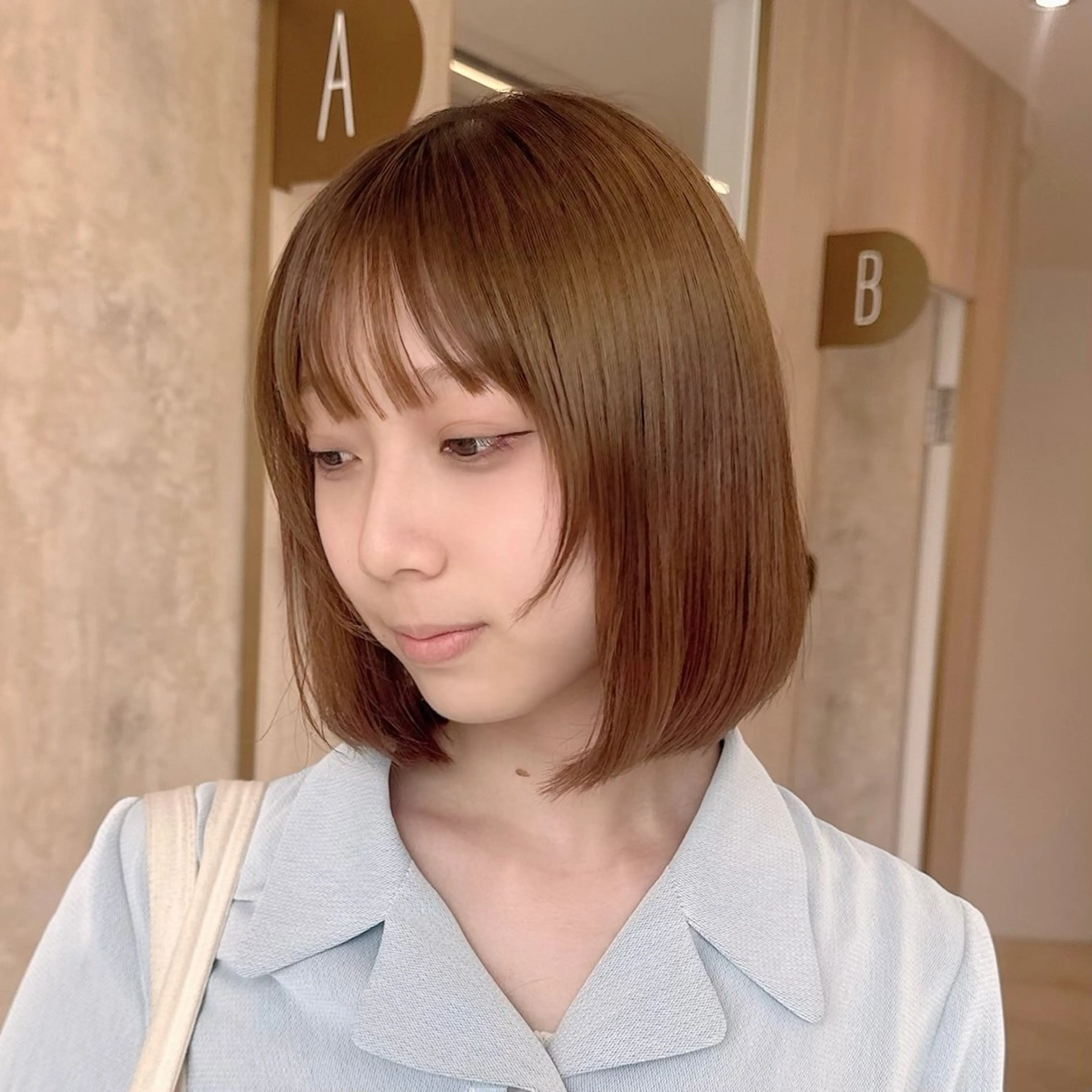 ミディアム カット ヘアカラー foto所属・カット特化 /BLUET/新宿のヘアスタイル