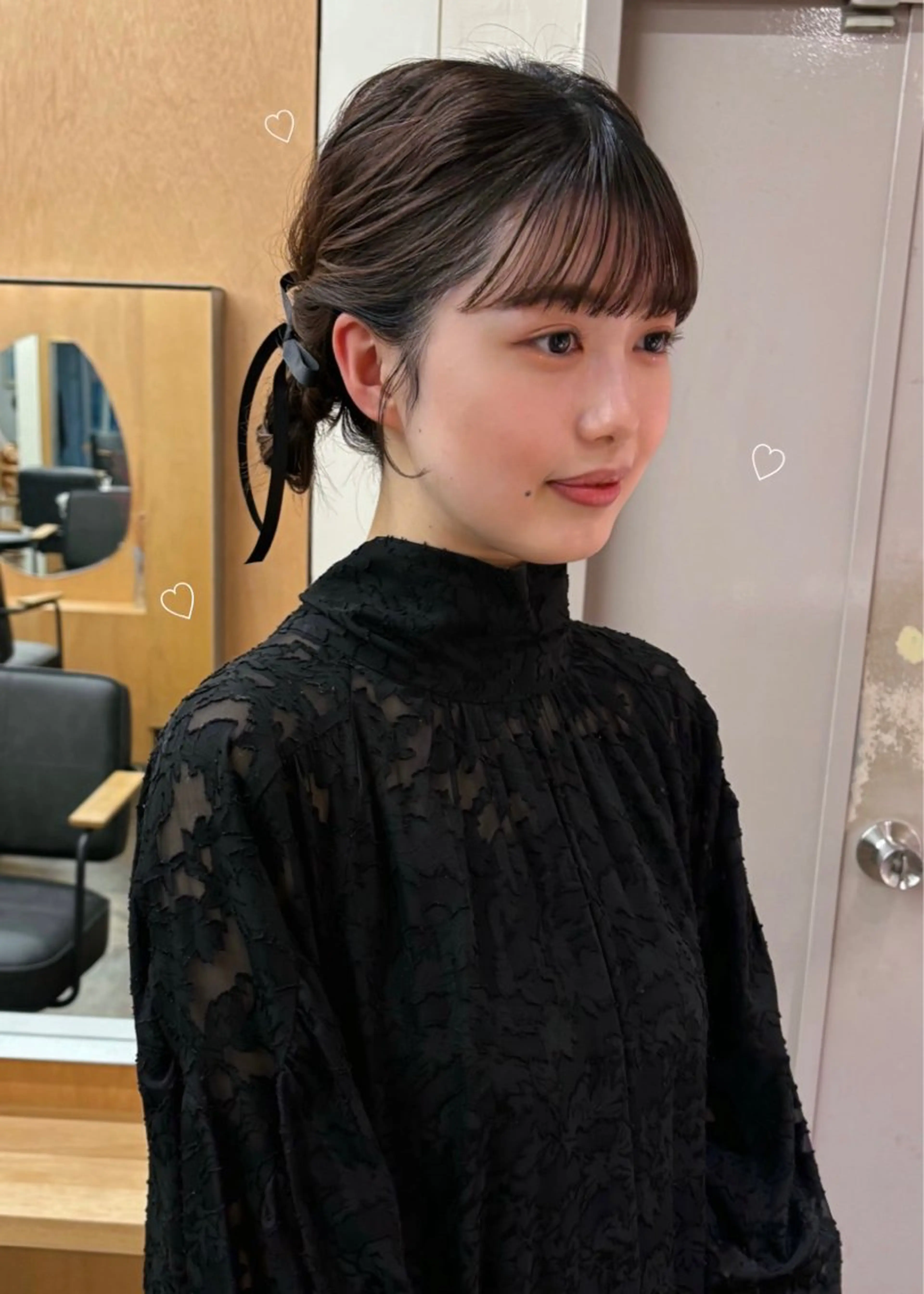 ミディアム ヘアアレンジ ヘアセット 西山 紗耶香🪽 透明感カラー/ボブのヘアスタイル