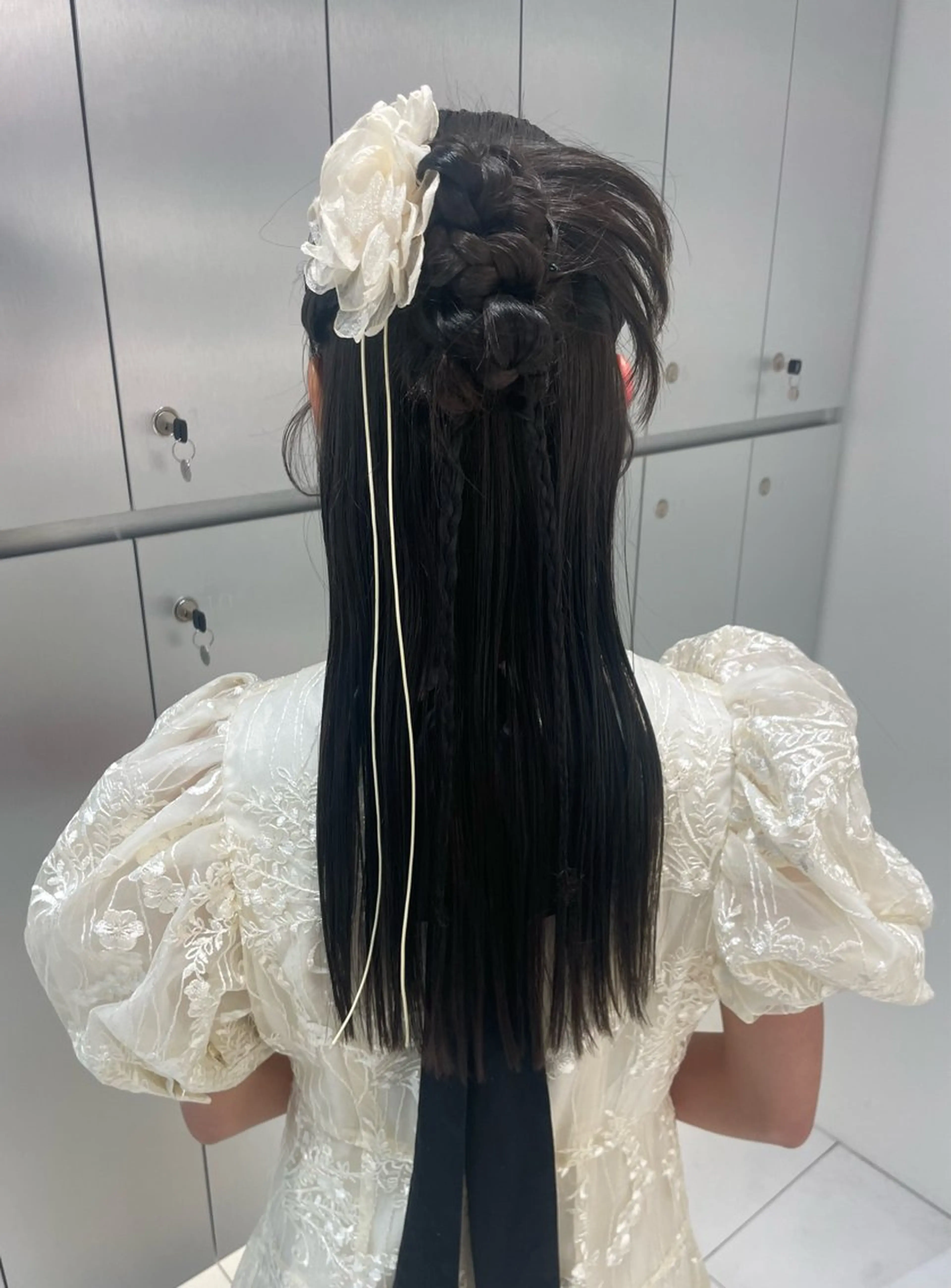 ヘアアレンジ ハーフアップ 結婚式・ブライダル ヘアセット ヘアセット🎀耳つぼ 👂💎MONAMIのヘアスタイル