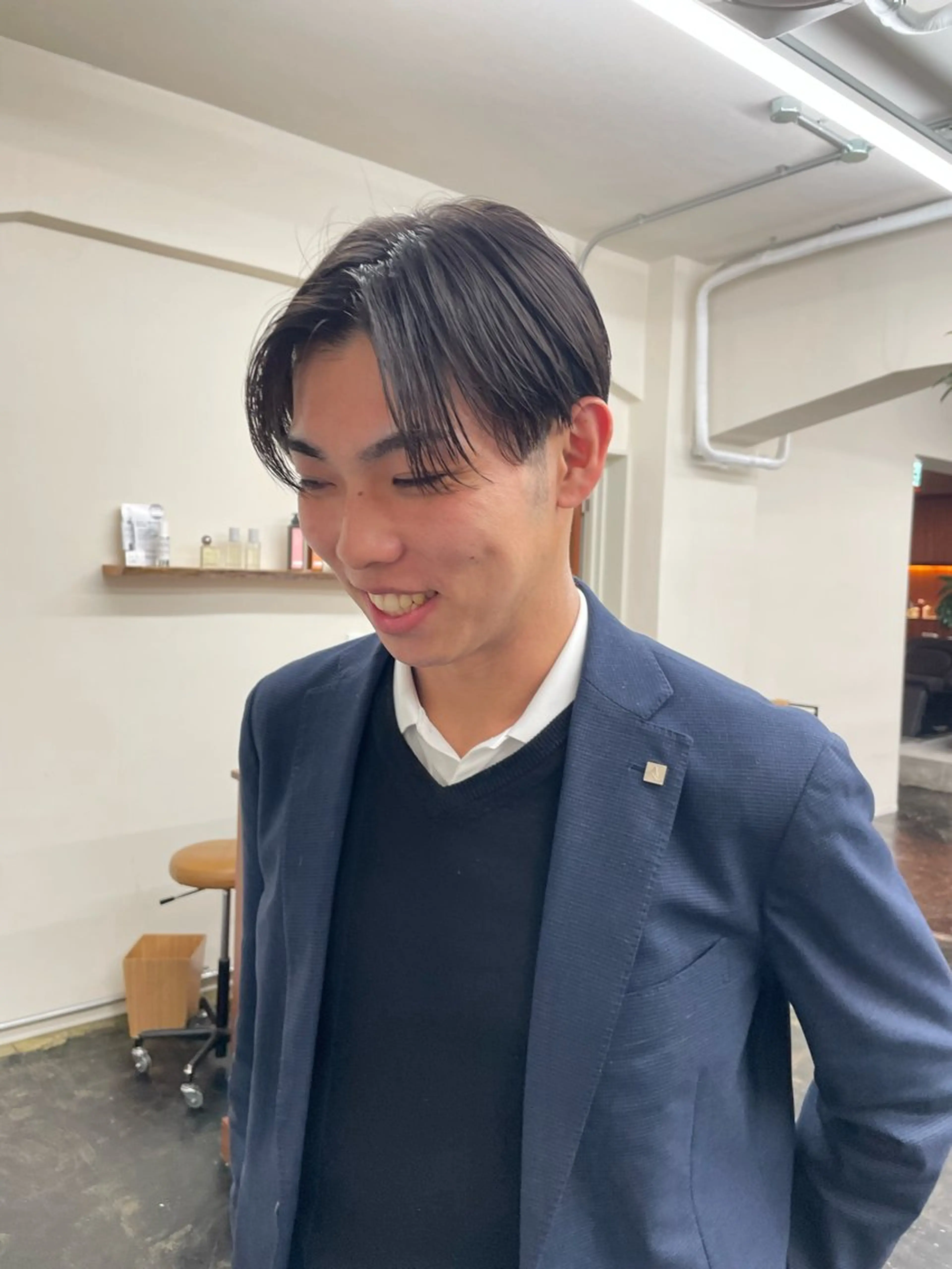 メンズ レイヤー/顔周り/ 透明感/ののか💞のヘアスタイル