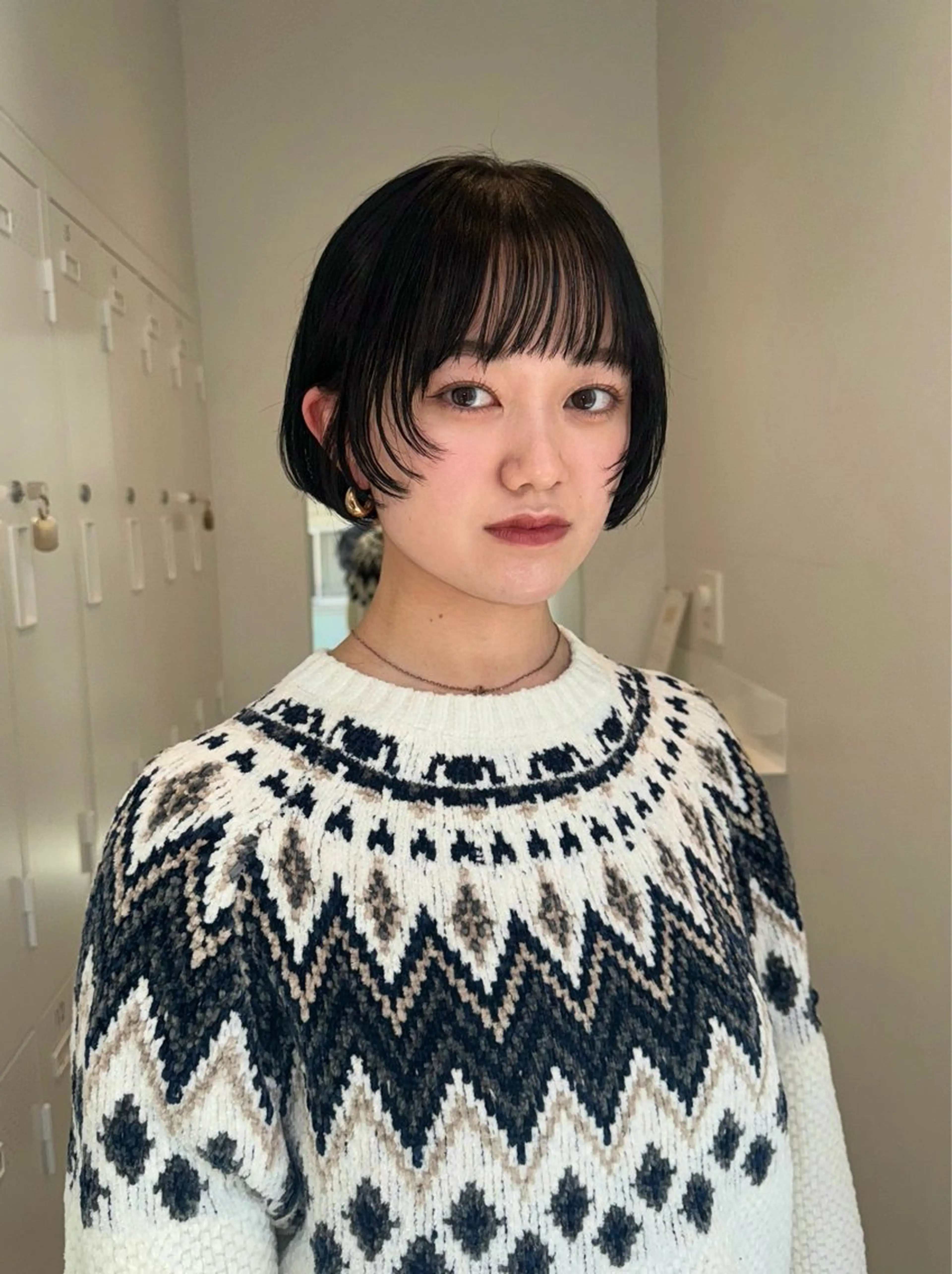 ショート カット ヘアカラー トリートメント 似合わせボブ/ 大人ボブ🩵しおのヘアスタイル