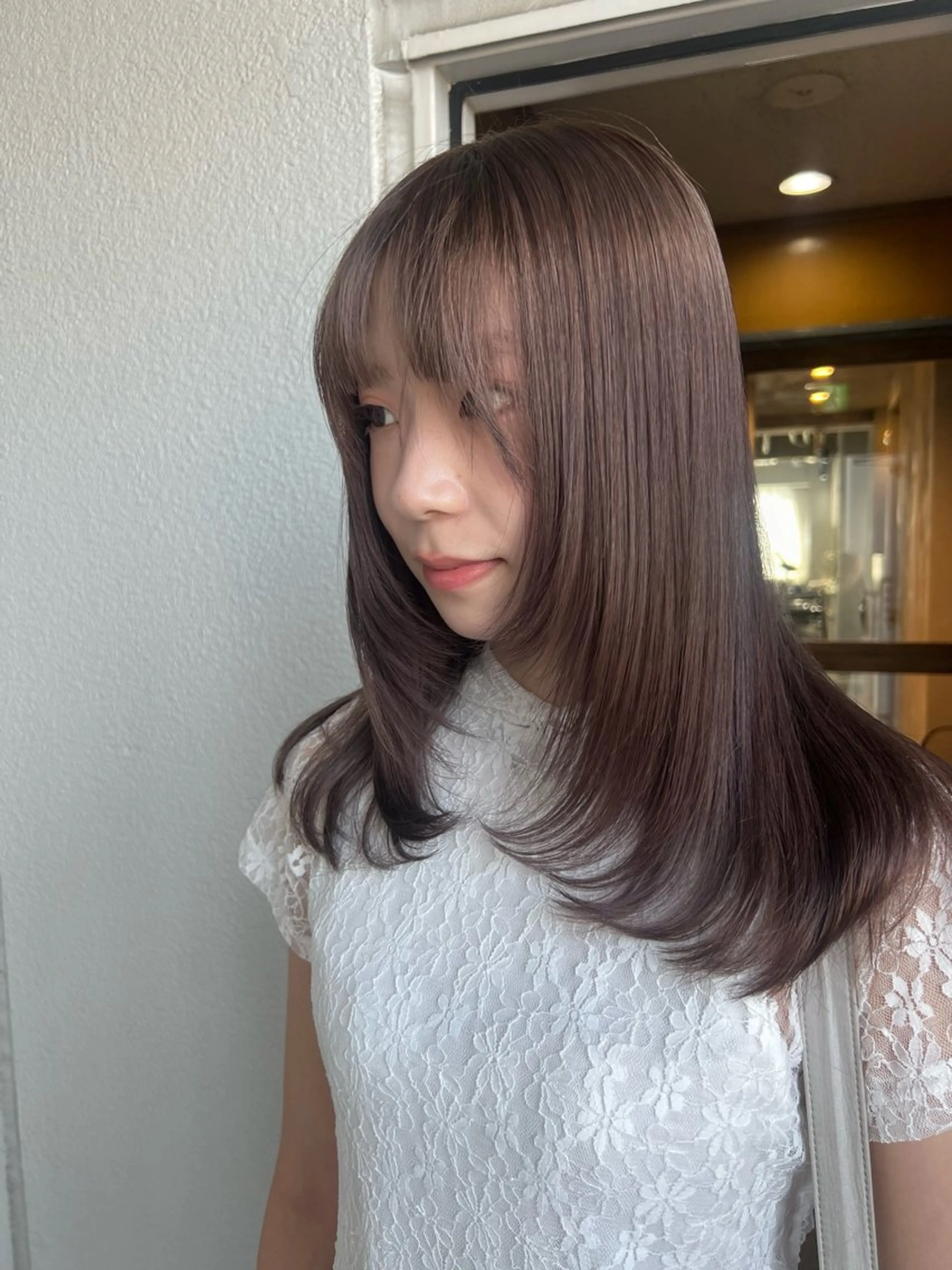 セミロング カラー カット ヘアカラー トリートメント akane/ボブ /ブラウンベージュのヘアスタイル