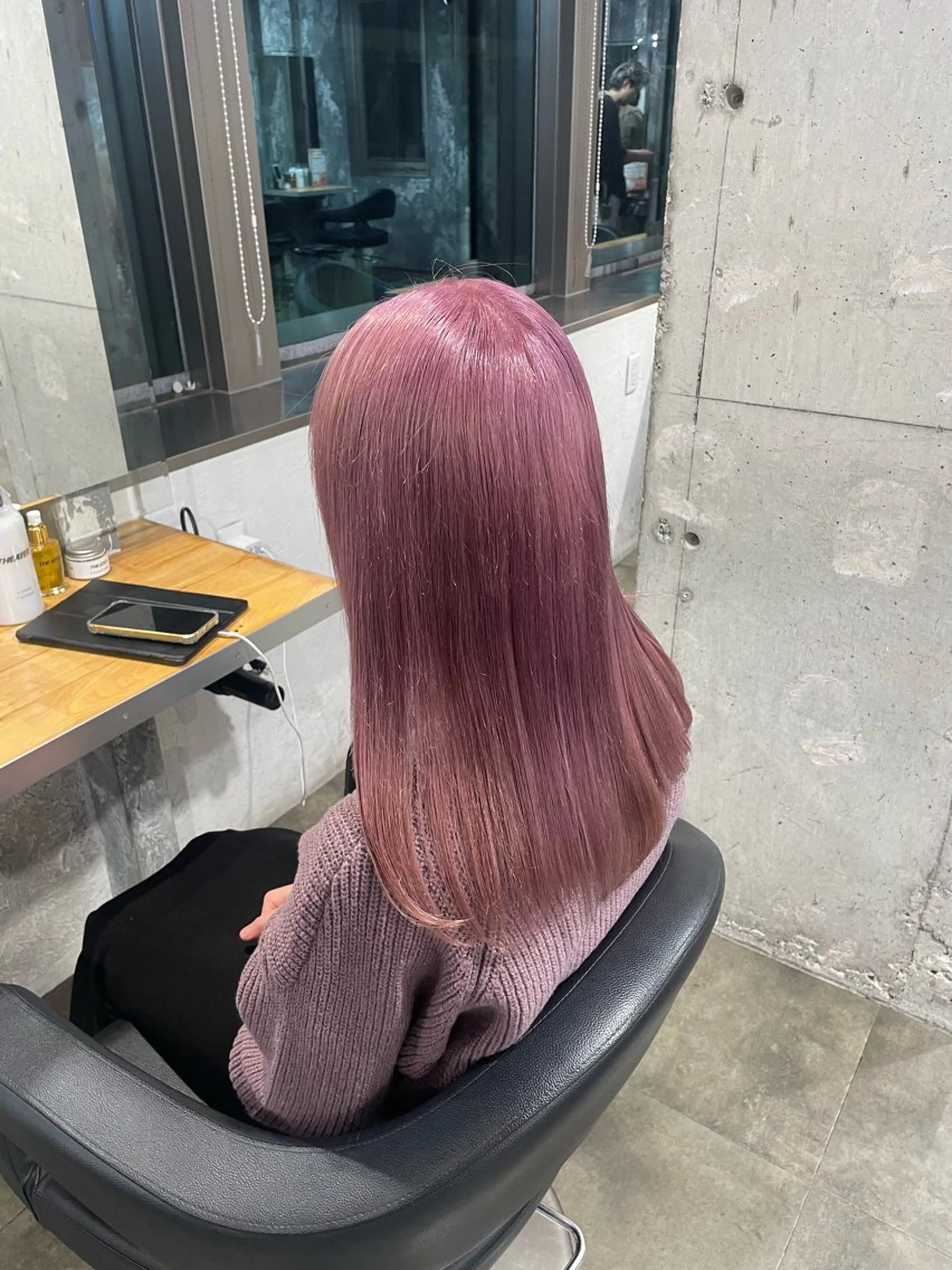 セミロング カラー ヘアカラー ハイトーン 横浜💞ミオのヘアスタイル