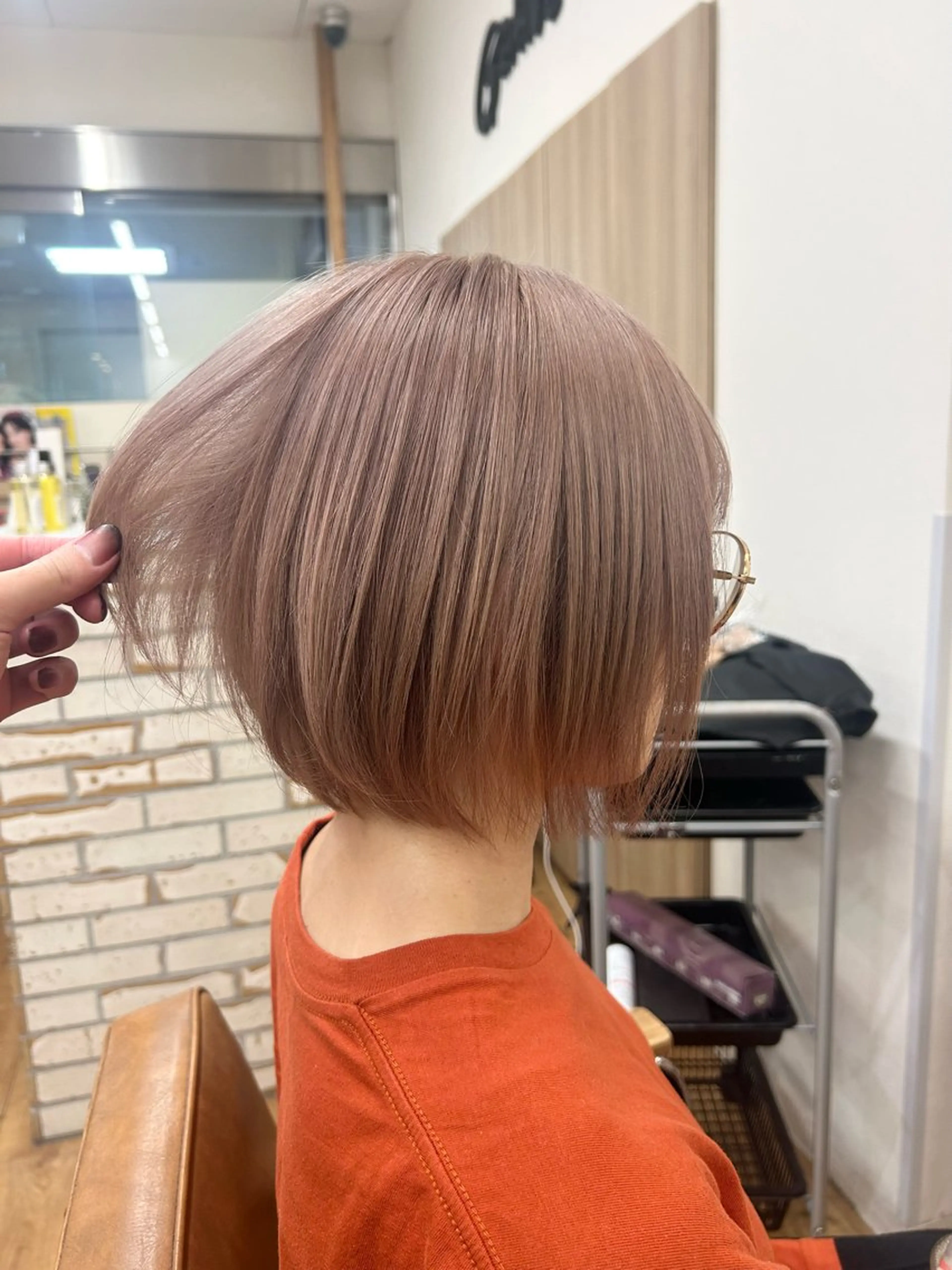 ショート カラー 赤みゼロカラー 藤並純のヘアスタイル