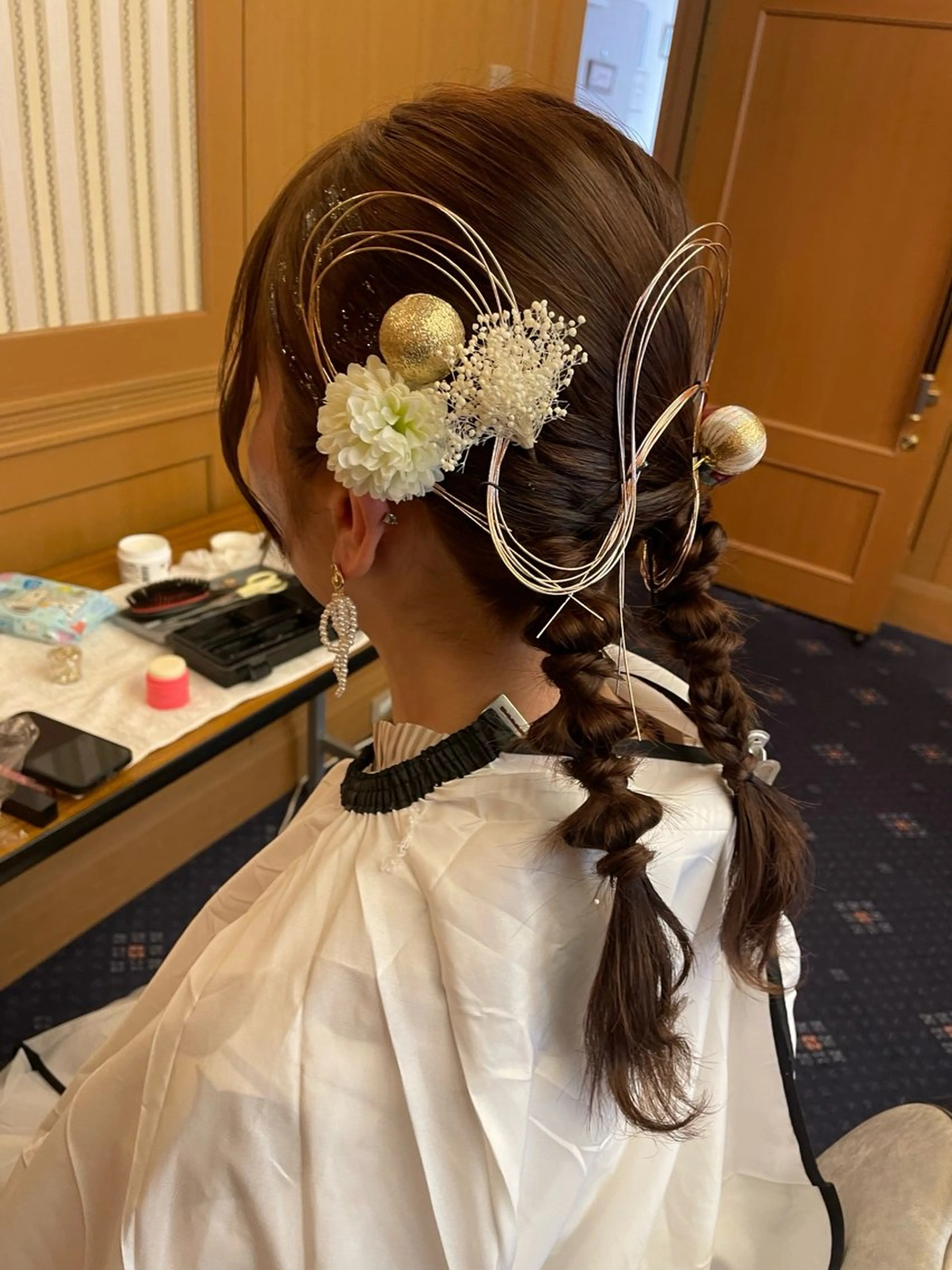 ロング ヘアアレンジ ヘアセット ユ ミのヘアスタイル