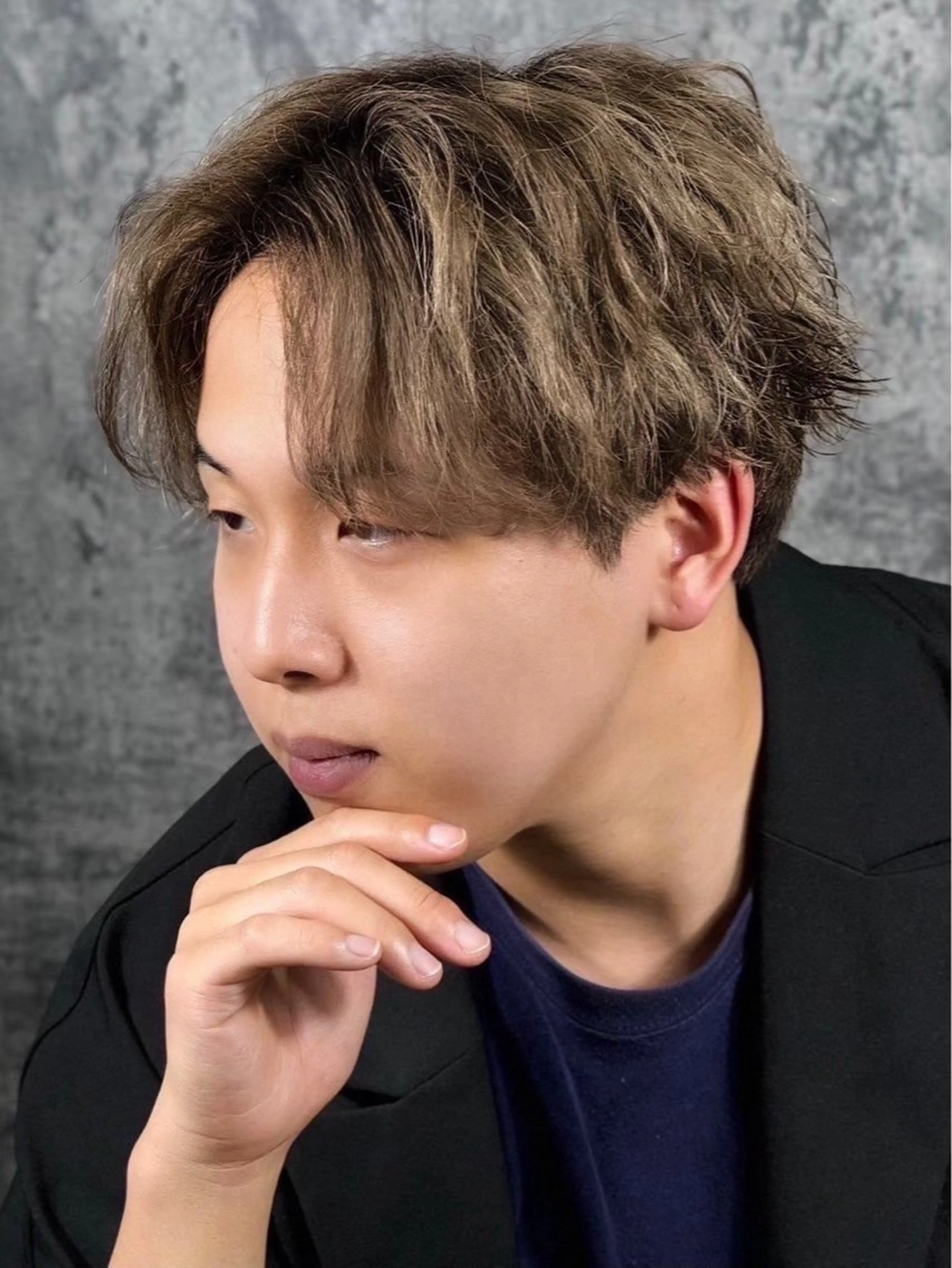 ショート カラー パーマ メンズ 武井 凌のヘアスタイル