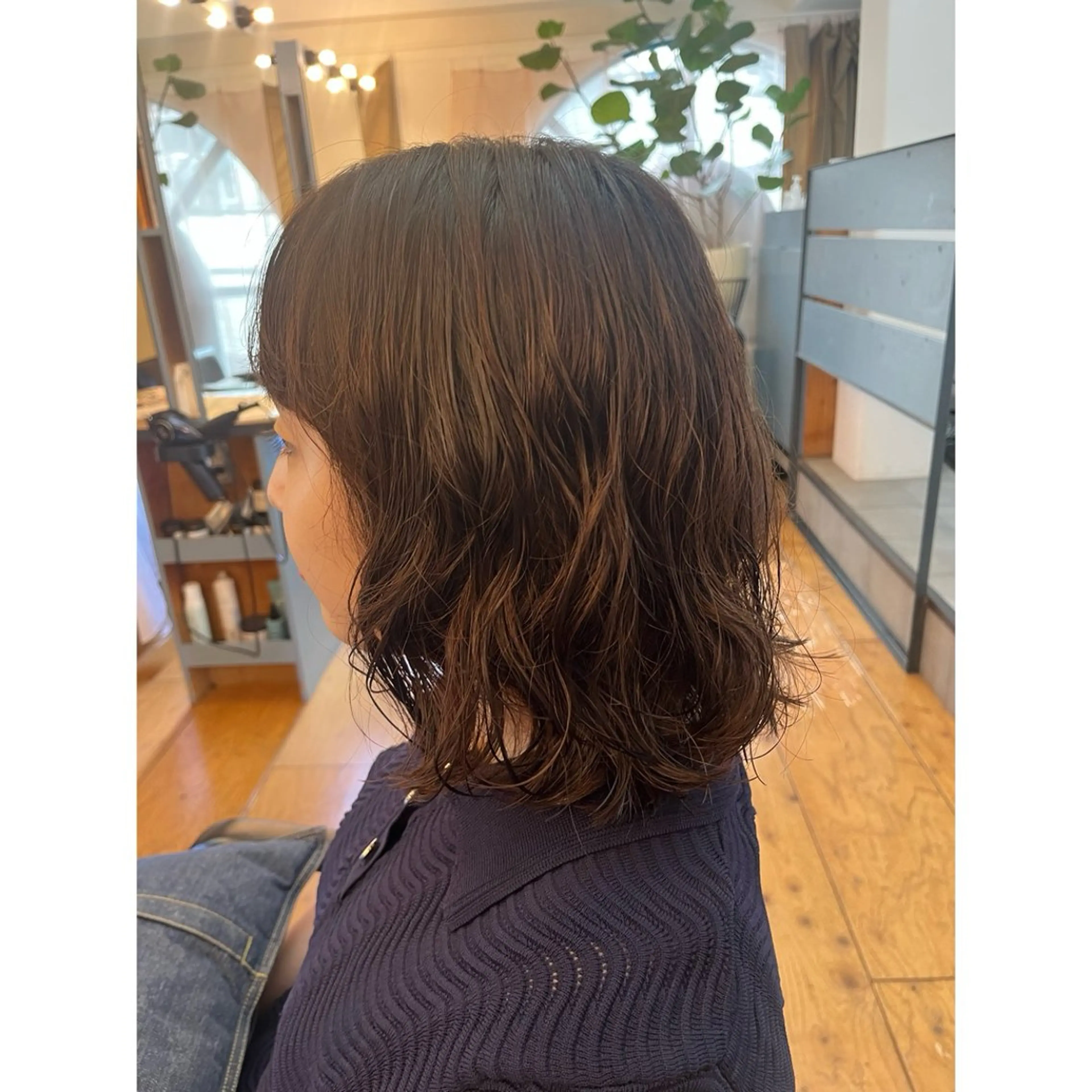 ミディアム パーマ カット パーマ Lagom なかだのヘアスタイル