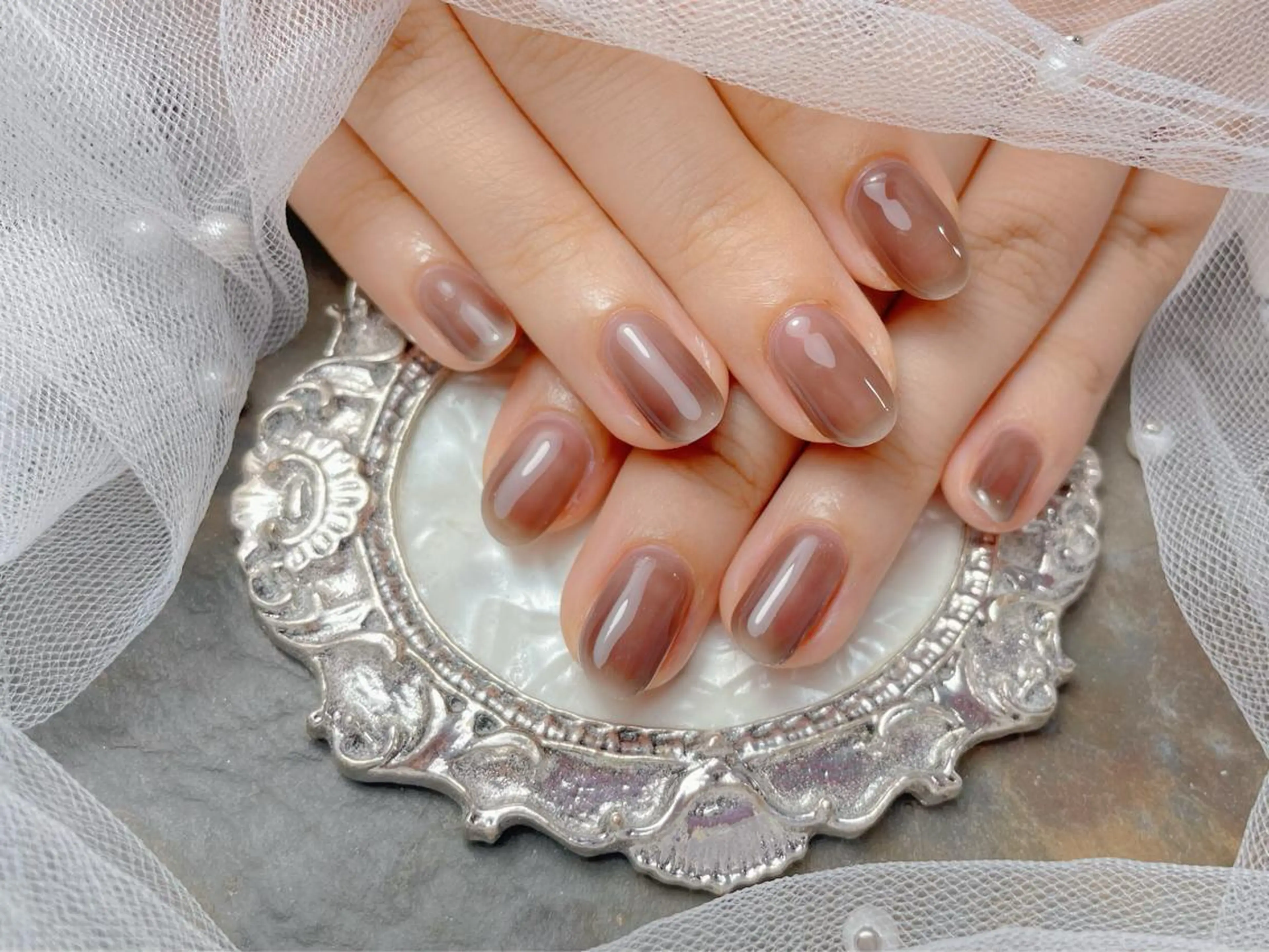 ネイル ハンドネイル マジック ミラーのネイルデザイン