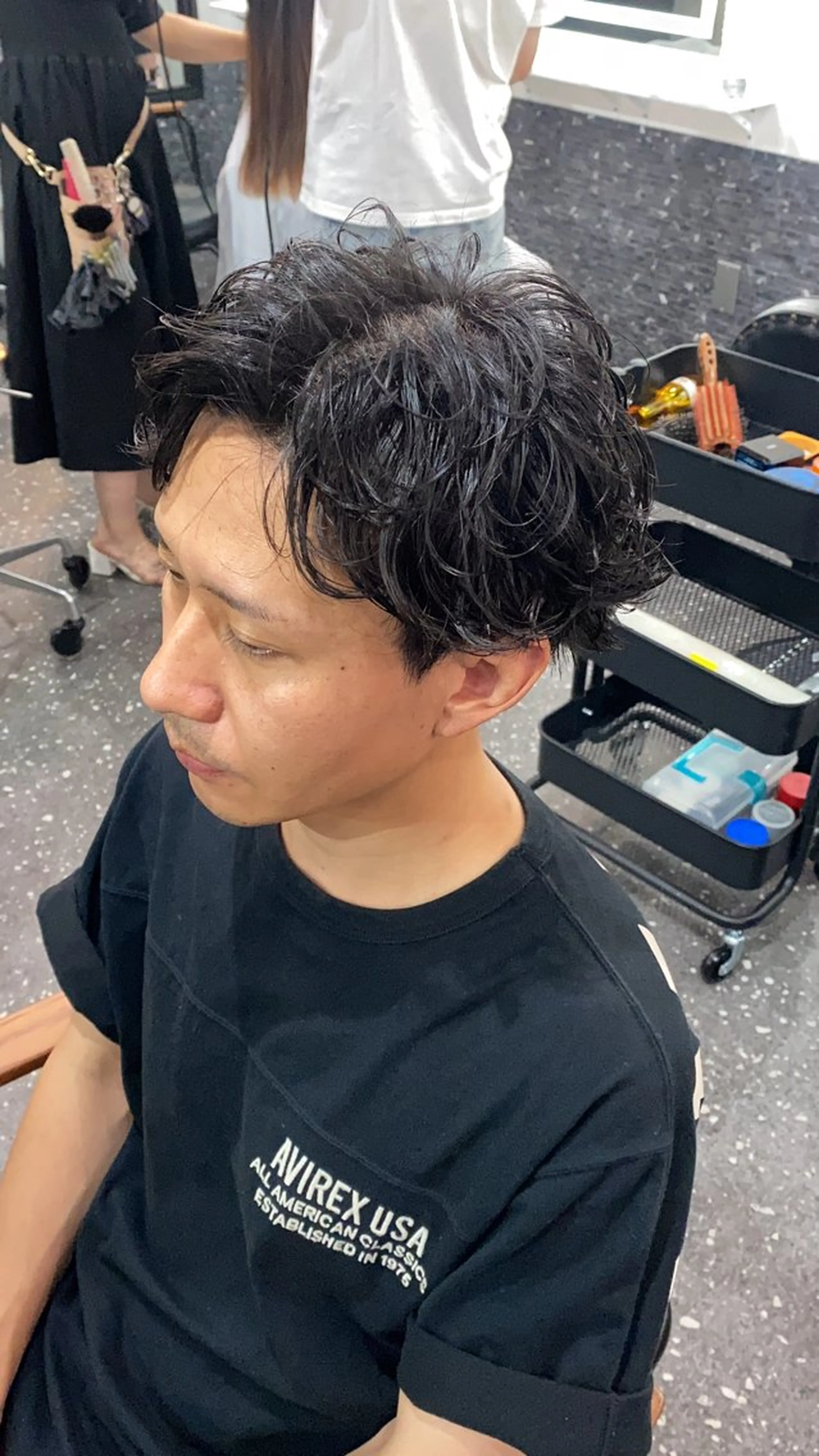 ショート パーマ メンズ パーマ/ダブルカラー ブリーチ⭐️海斗のヘアスタイル