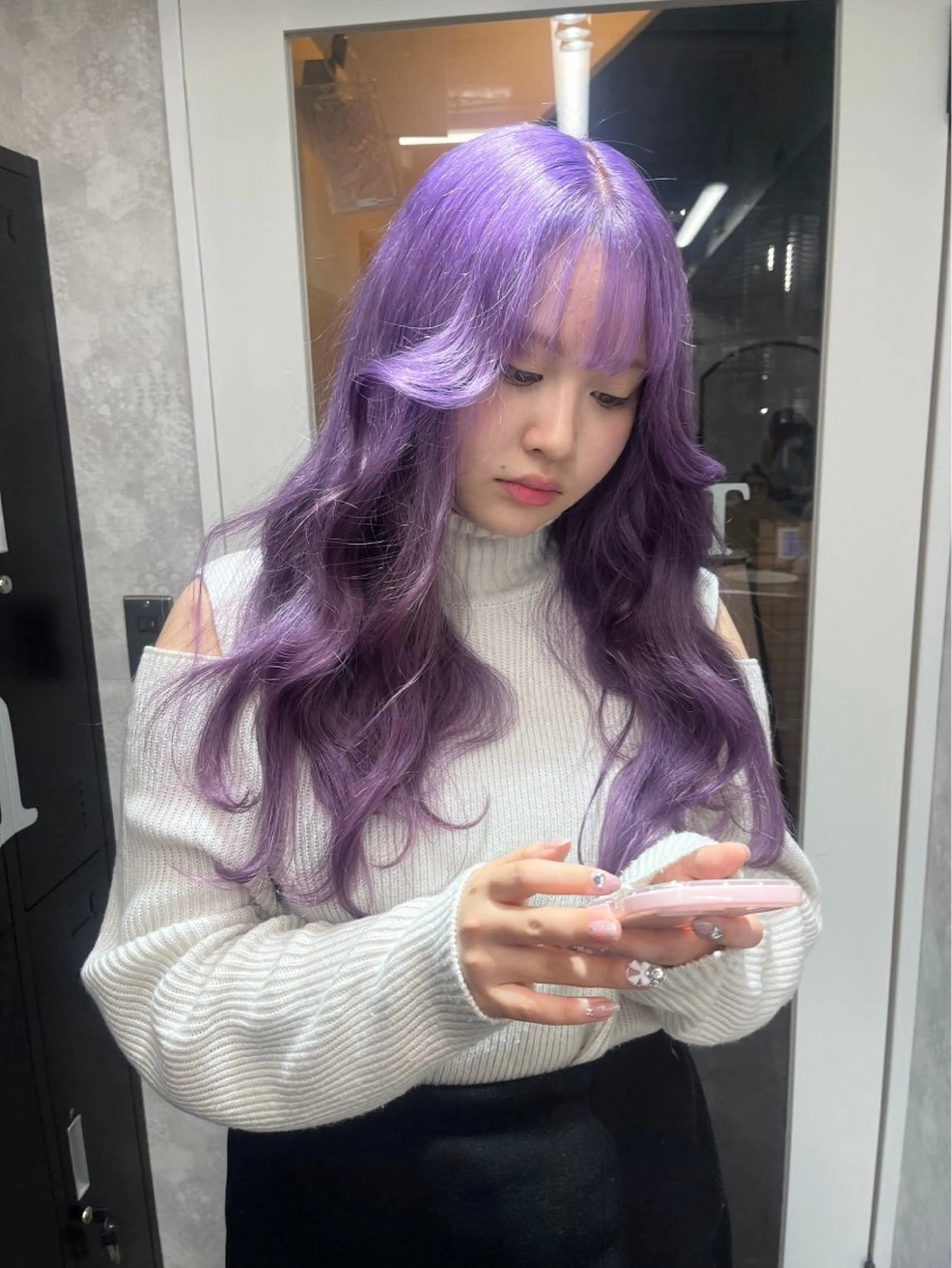 カラー ブリーチ ケアブリーチ ダブルカラー メンズウルフ🐺♡ ブリーチ♡ヘアメ🎀のヘアスタイル