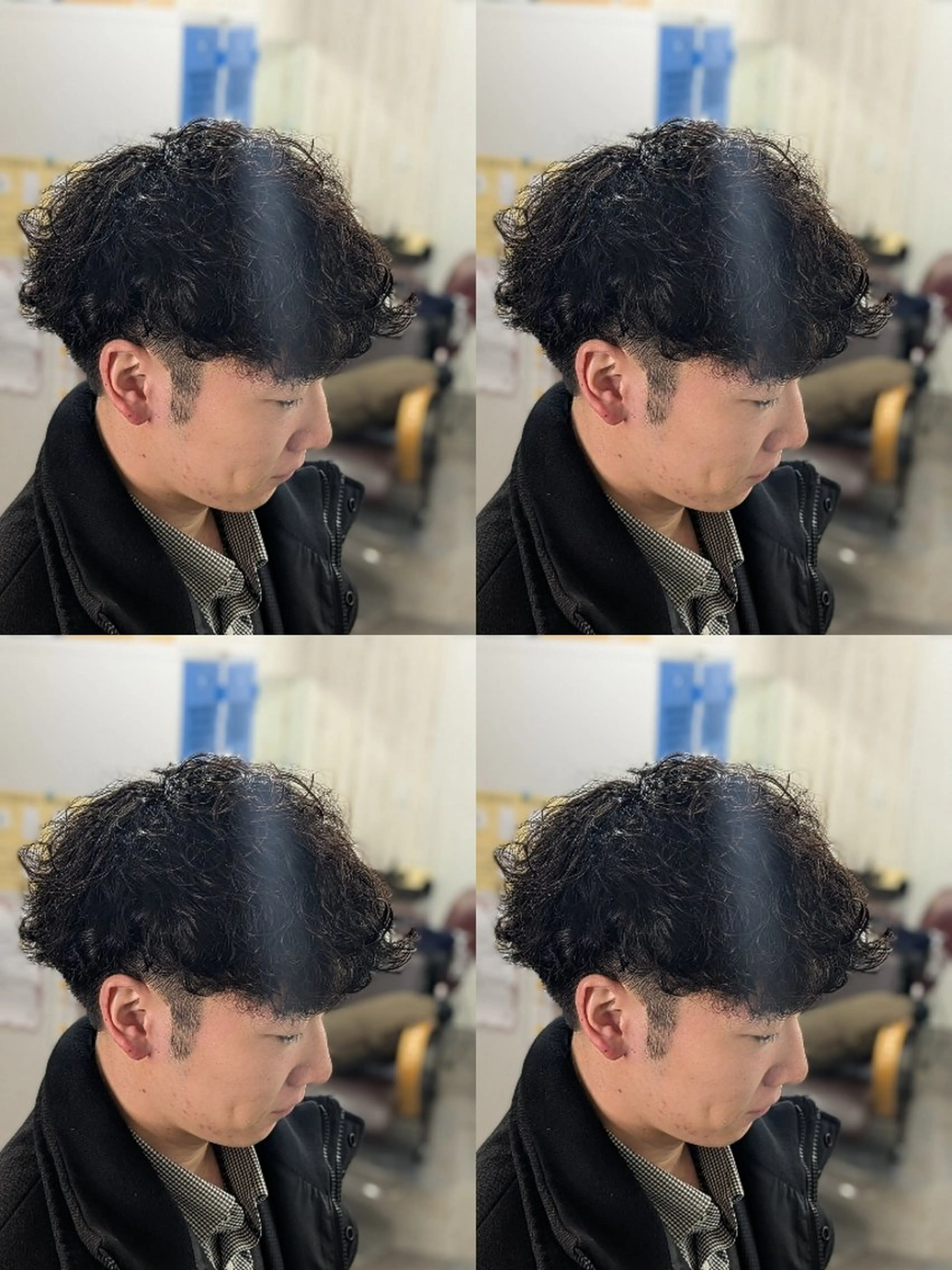 メンズ パーマ メンズパーマ 刈り上げ 波巻きパーマ カット パーマ トリートメント メンズパーマ/顔周り レイヤーカット/えののヘアスタイル