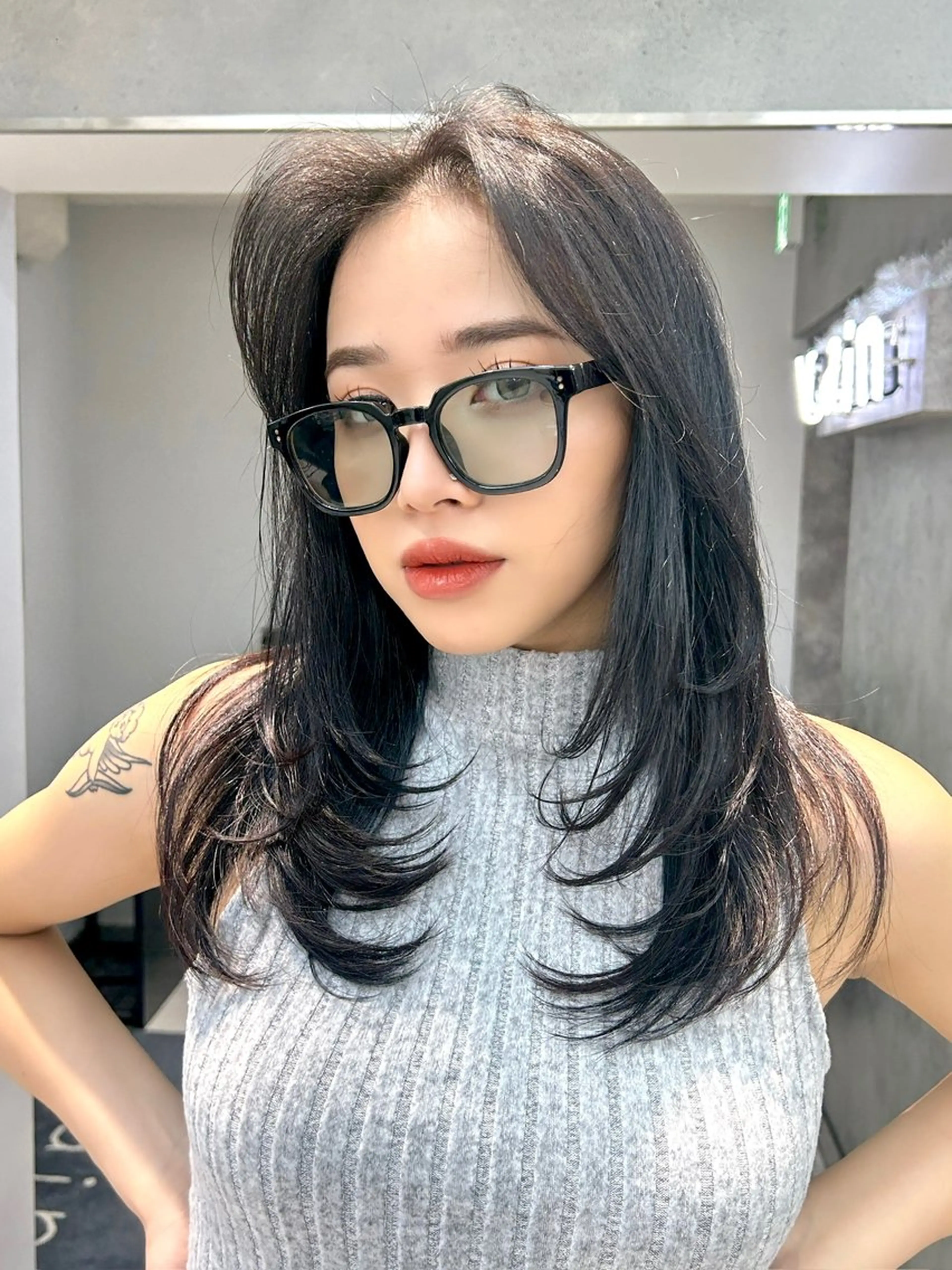 セミロング くびれボブレイヤー 渋谷/kougaのヘアスタイル