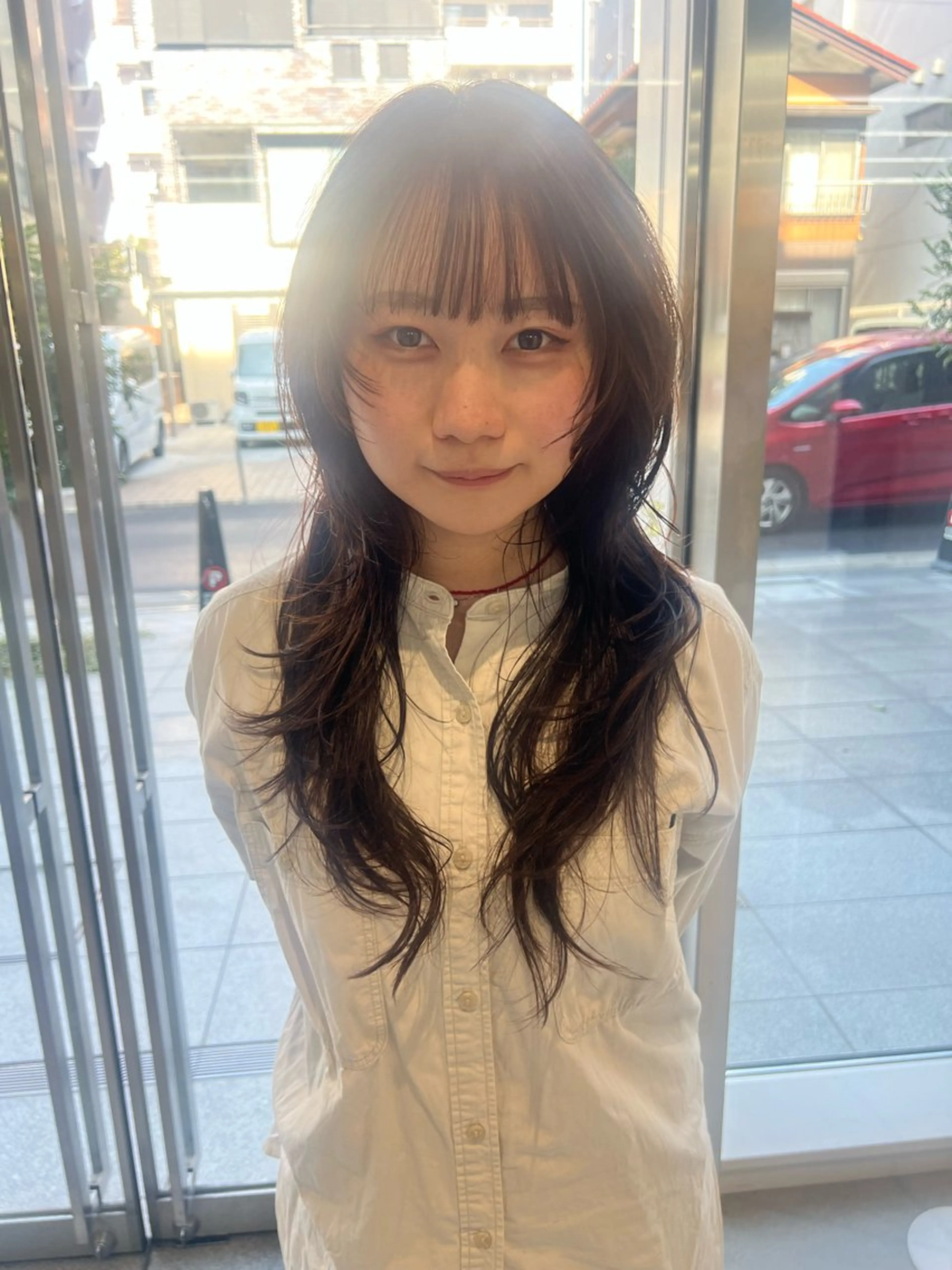 ロング カラー ハッシュカット レイヤーカット ウルフカット ウルフレイヤー カット ヘアカラー トリートメント 吉沢遣人/レイヤー 艶カラー/抜け感のヘアスタイル