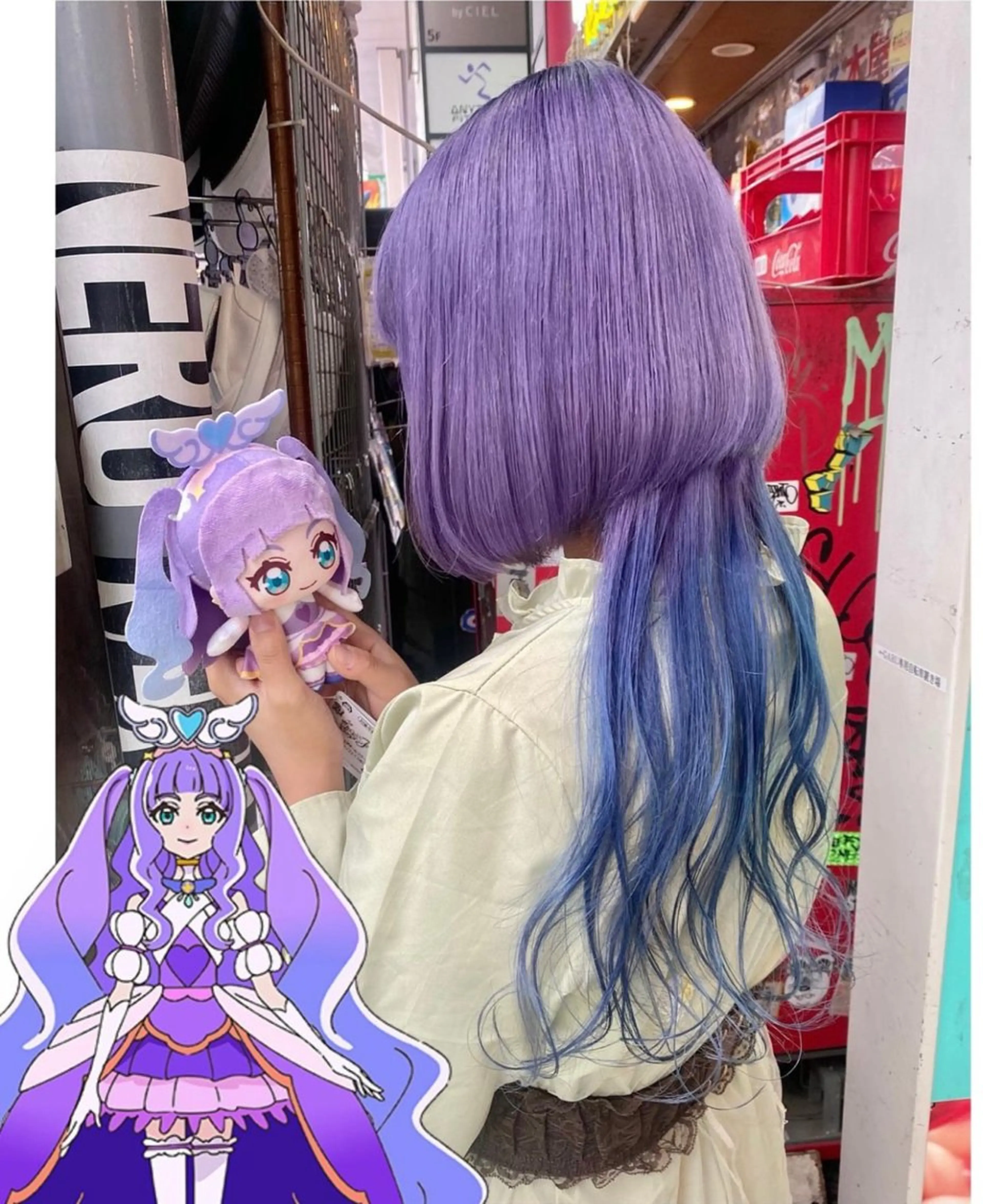 セミロング カラー グラデーションカラー ヘアカラー TSUNO🦖 派手髪/オタク美容師のヘアスタイル