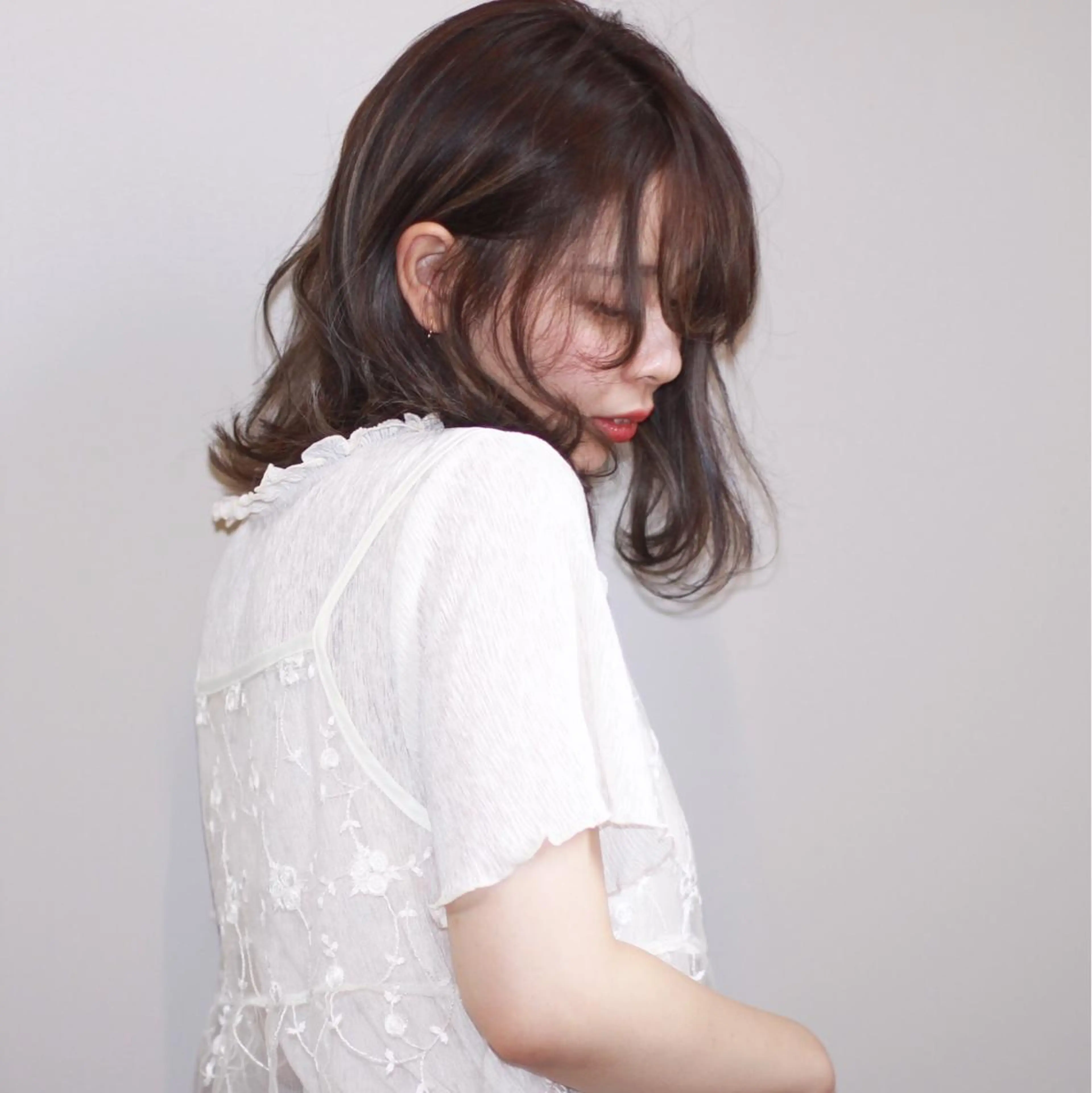 ショート カラー ボブ 薬院:今泉/上川美幸 ボブ/顔周りレイヤーのヘアスタイル