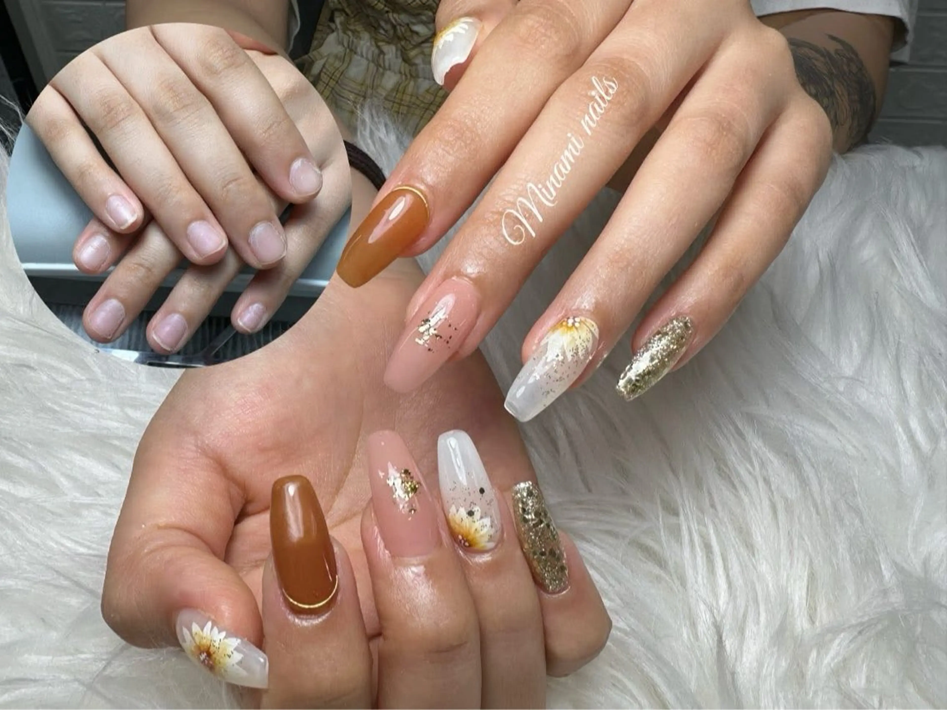 ネイル アートネイル オーロラネイル ガーリー キラキラネイル 韓国ネイル Minami Nailsのネイルデザイン