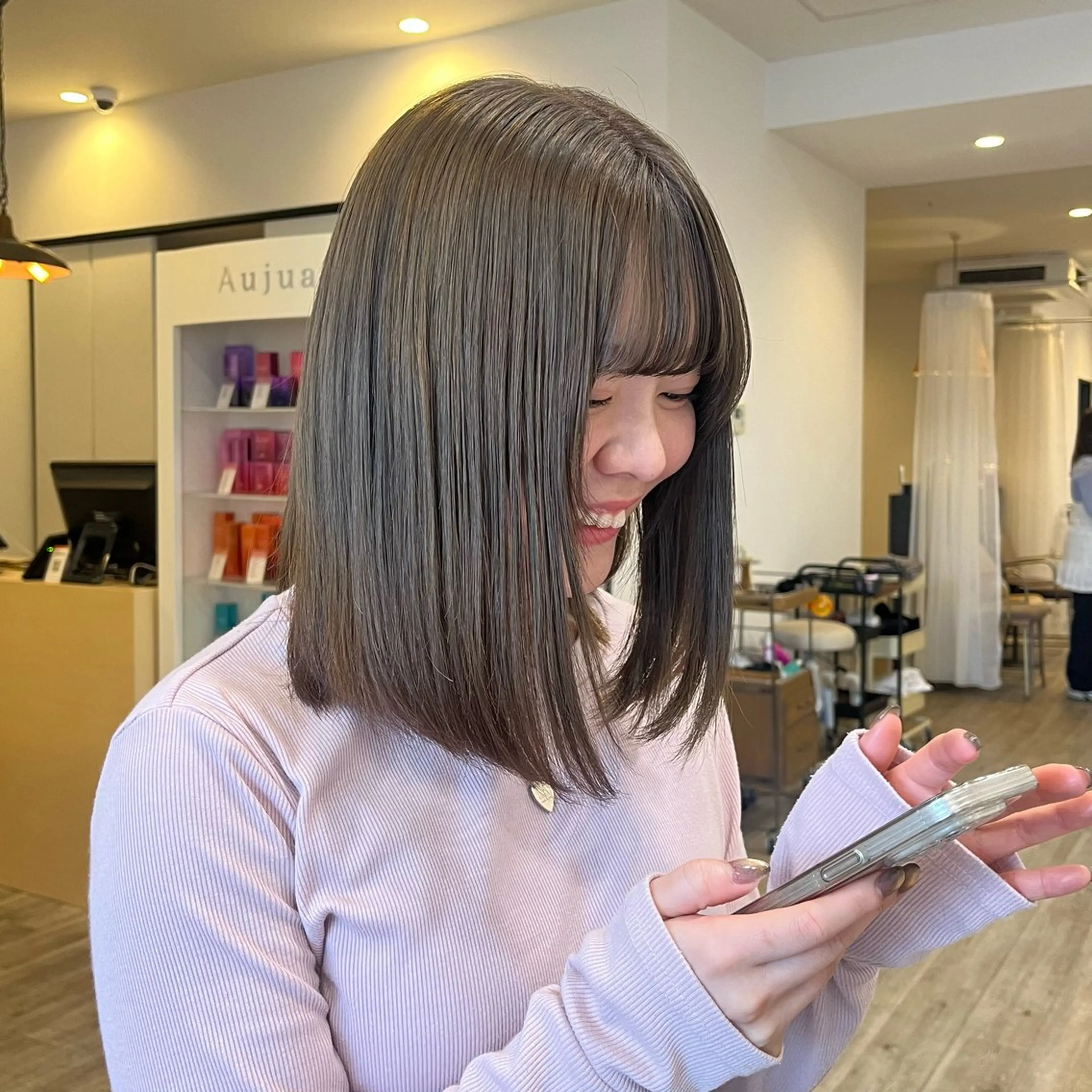 ミディアム カラー ヘアカラー カラーモデル募集中 /わかなのヘアスタイル