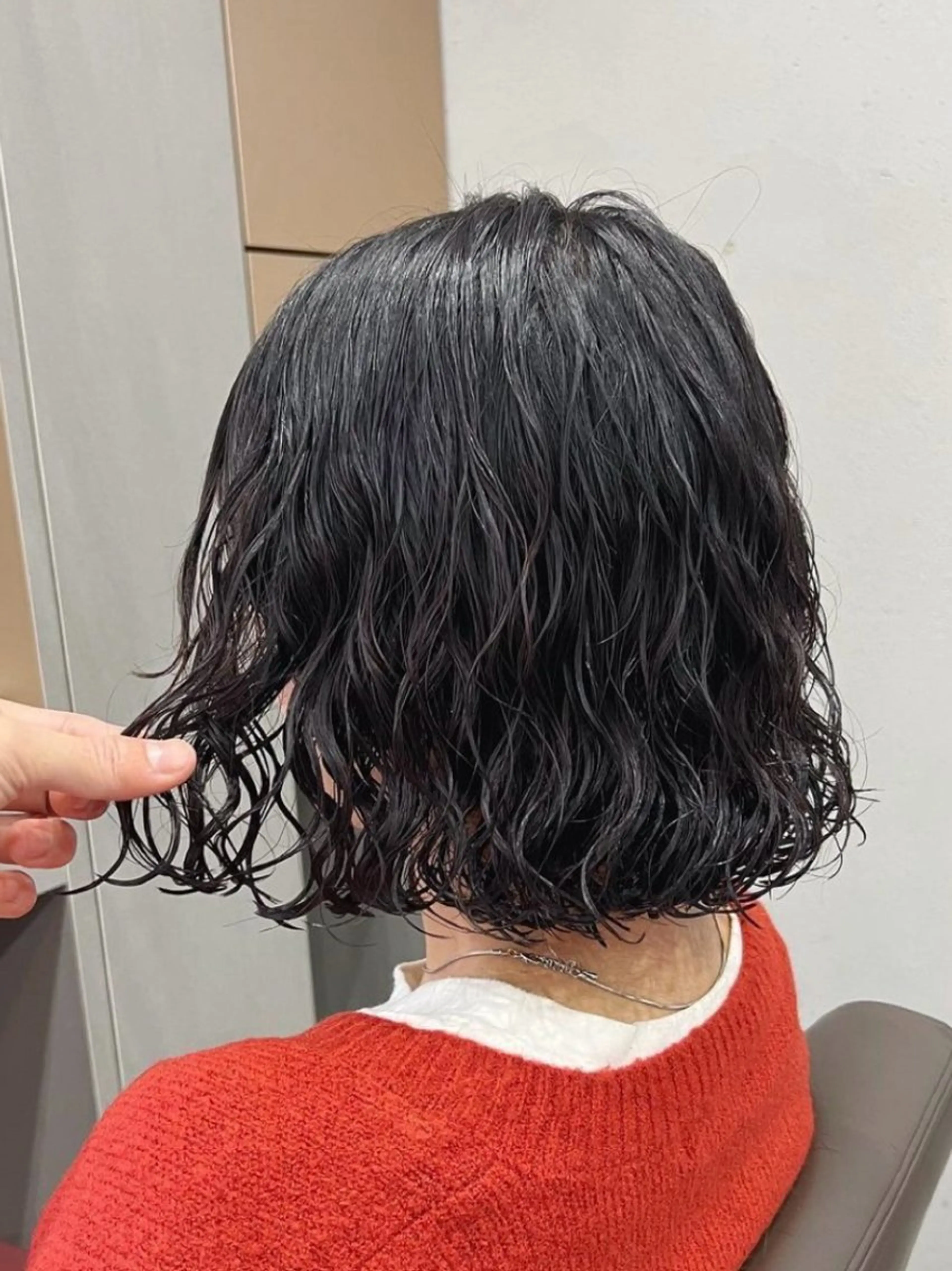 ミディアム パーマ ミディアムパーマ hinano/ 梅田 カットモデルのヘアスタイル