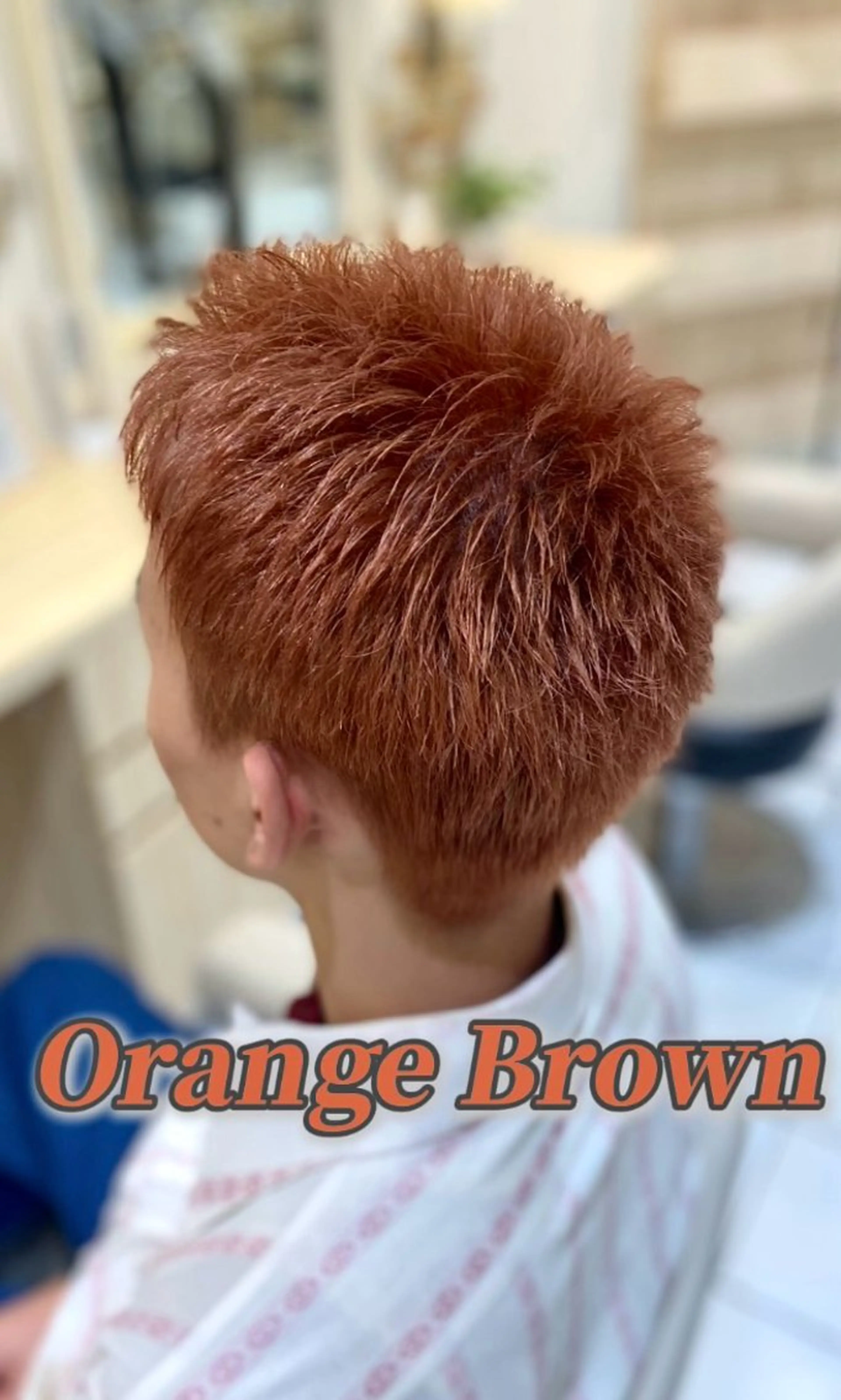 カラー メンズ ブラウンカラー オレンジ オレンジブラウン カット ヘアカラー ✨美髪の錬金術師🧙 縮毛矯正/Dakeのヘアスタイル