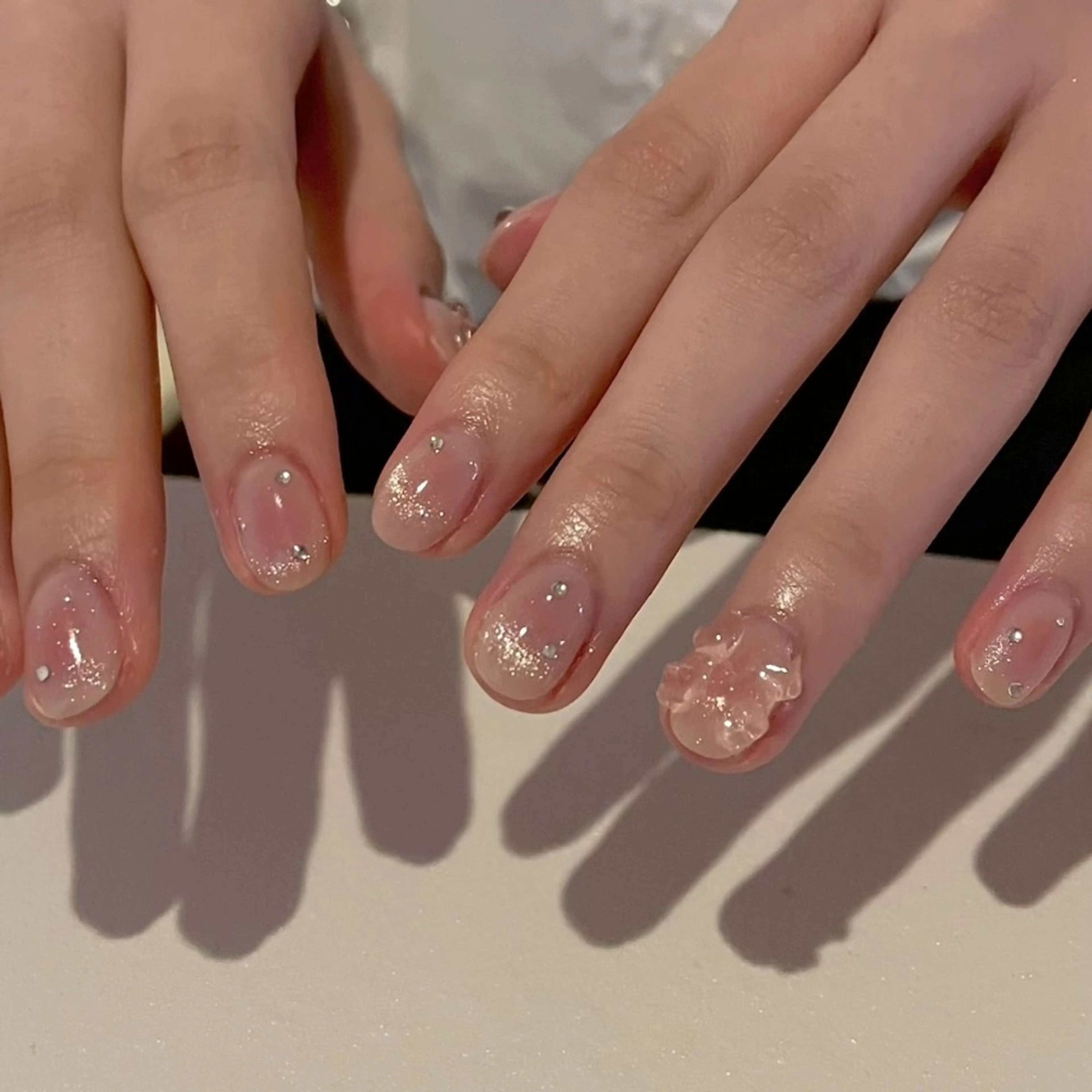 ネイル チークネイル マグネットネイル ハンドネイル moufu.nail /sayaka 本町のネイルデザイン