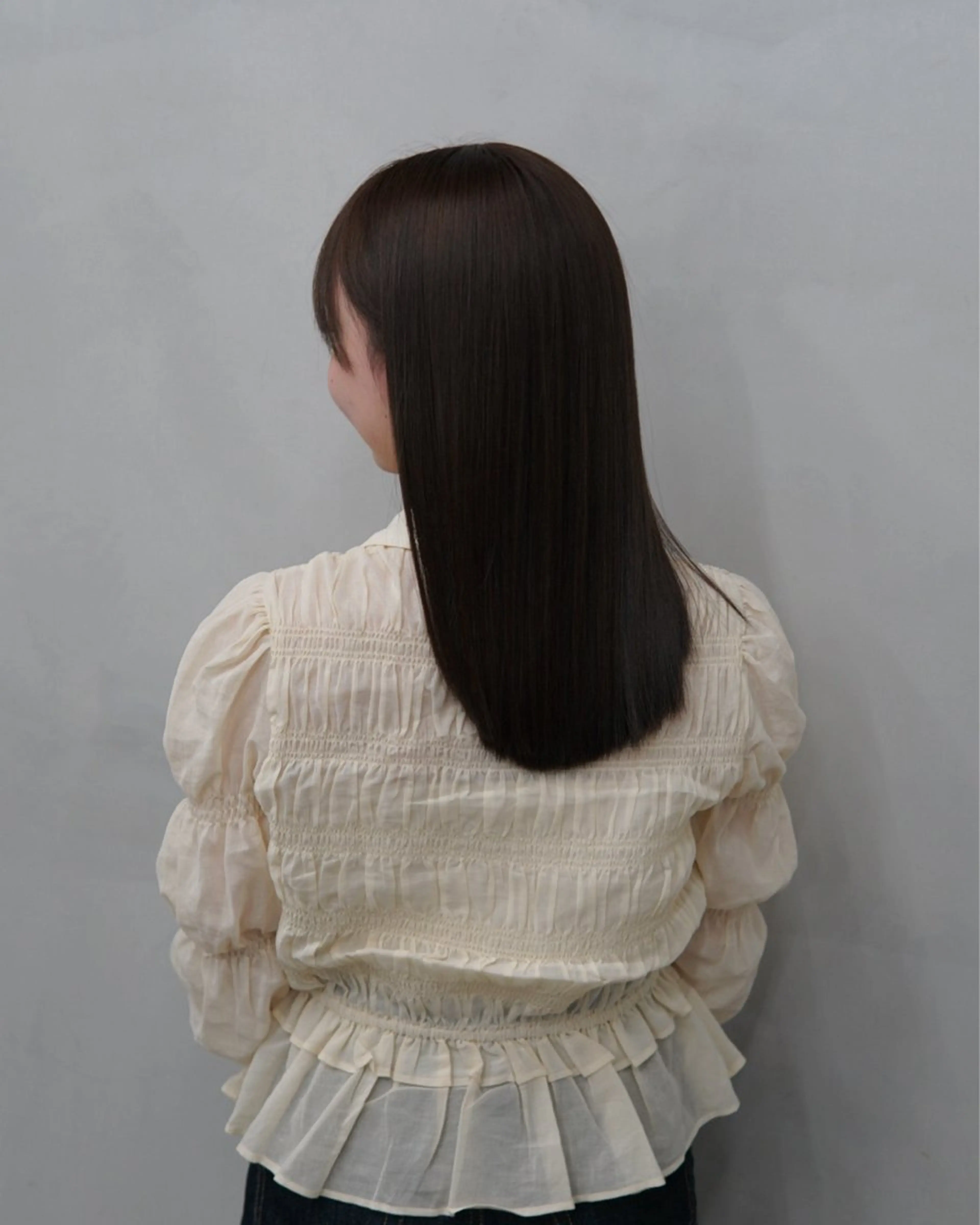 セミロング 縮毛矯正 無料カットモデル／ 髪質改善／角田 龍汰のヘアスタイル