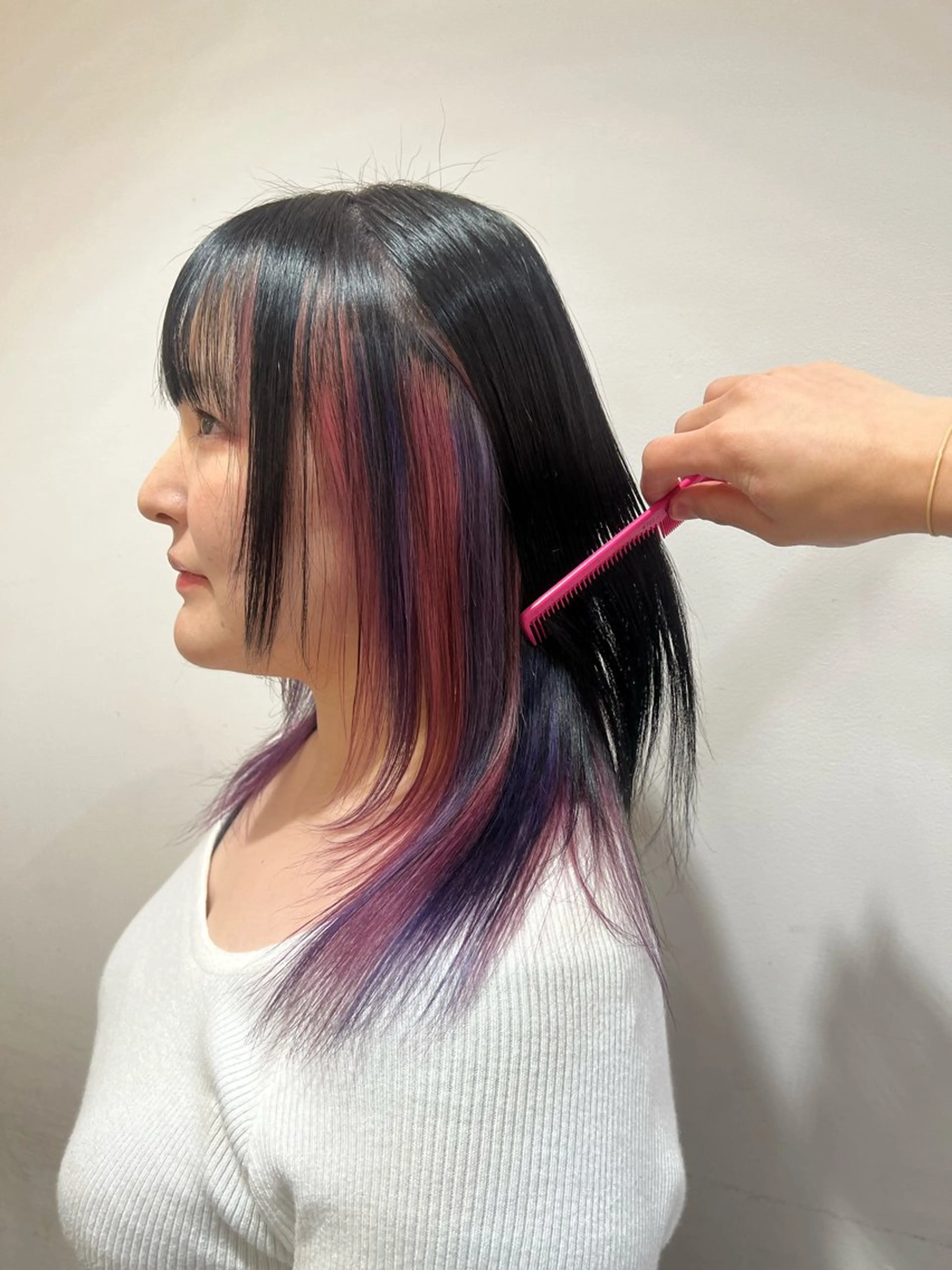 ミディアム カラー デザインカラー ヘアカラー ハイトーン特化🫧 Yuseiのヘアスタイル