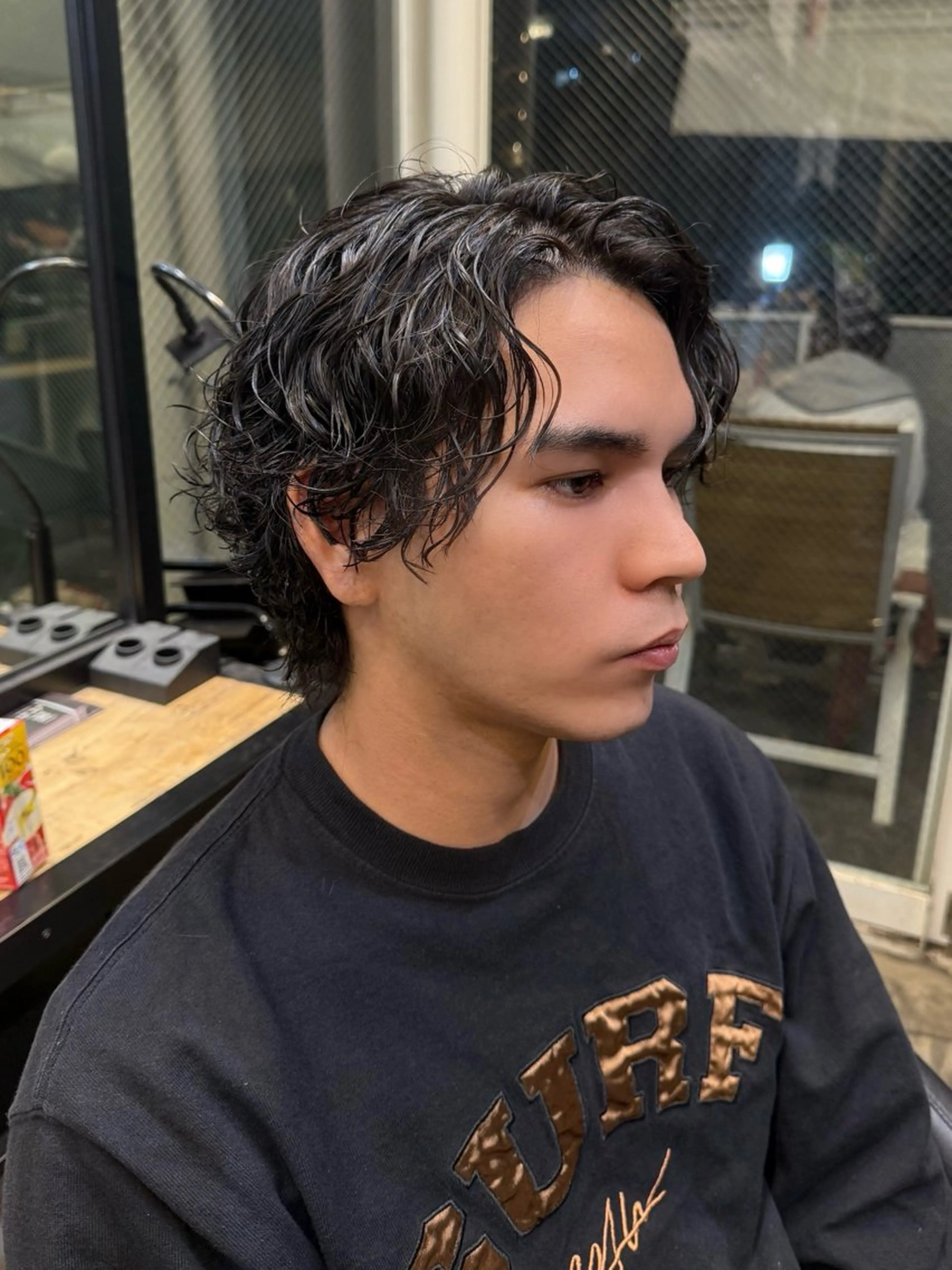 ミディアム パーマ メンズ カット パーマ トリートメント ツイスパ/メンズ パーマ/歩夢のヘアスタイル