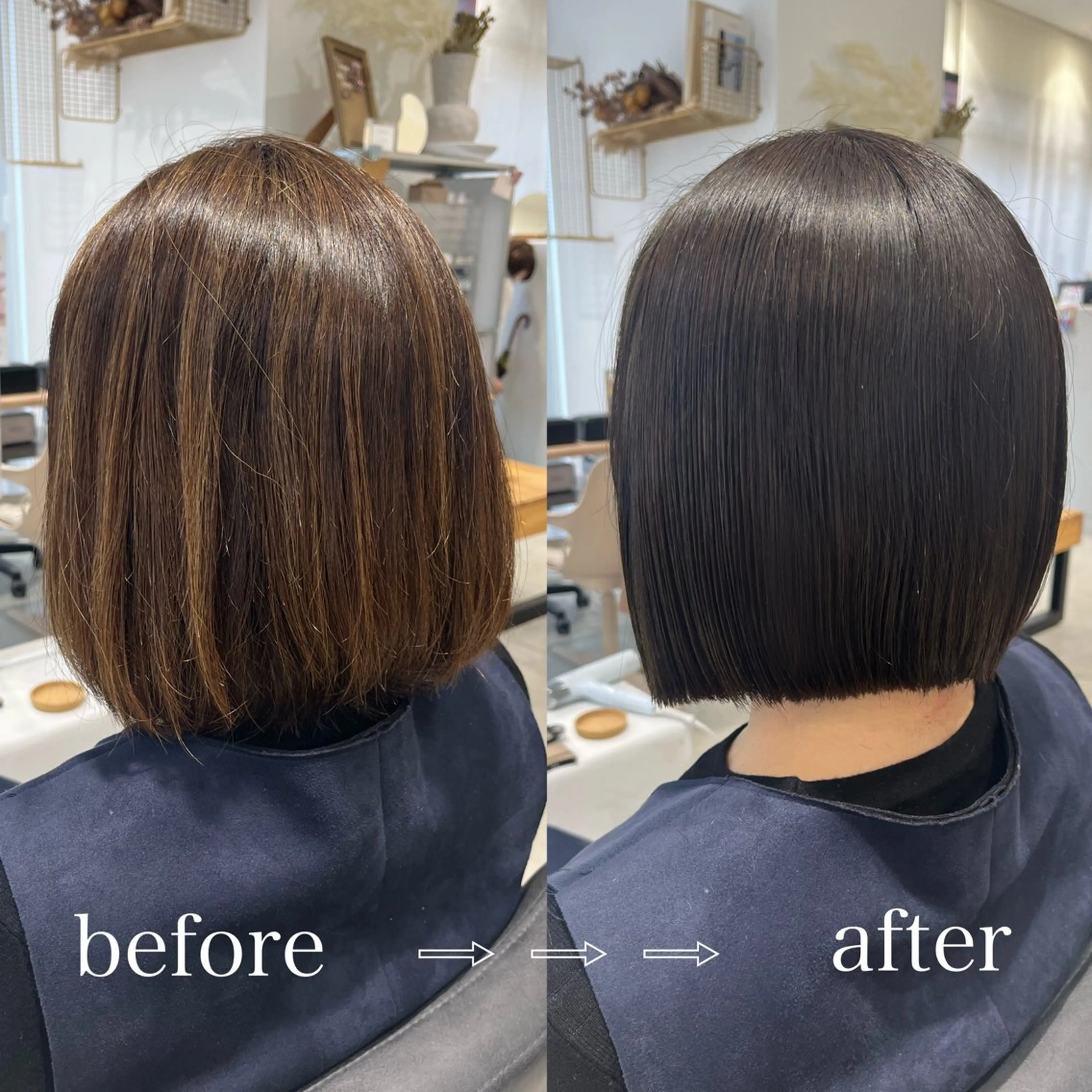 ショート カット 縮毛矯正 トリートメント ボブ/美髪矯正 /佐藤　奈巳のヘアスタイル