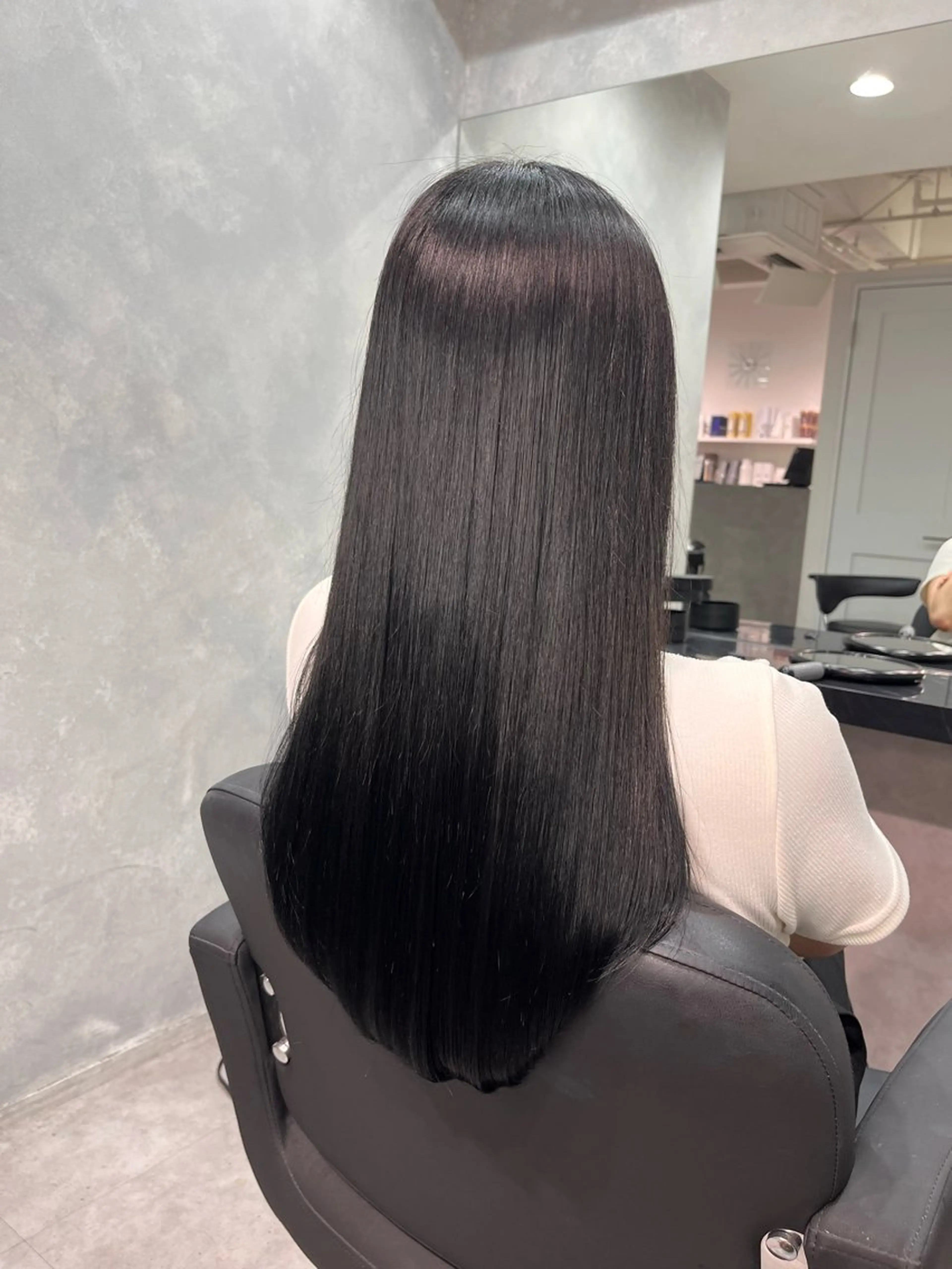 ロング パーマ 髪質改善 縮毛矯正 ストレートパーマ 縮毛矯正 トリートメント 美髪艶髪✨️/千種 さなのヘアスタイル