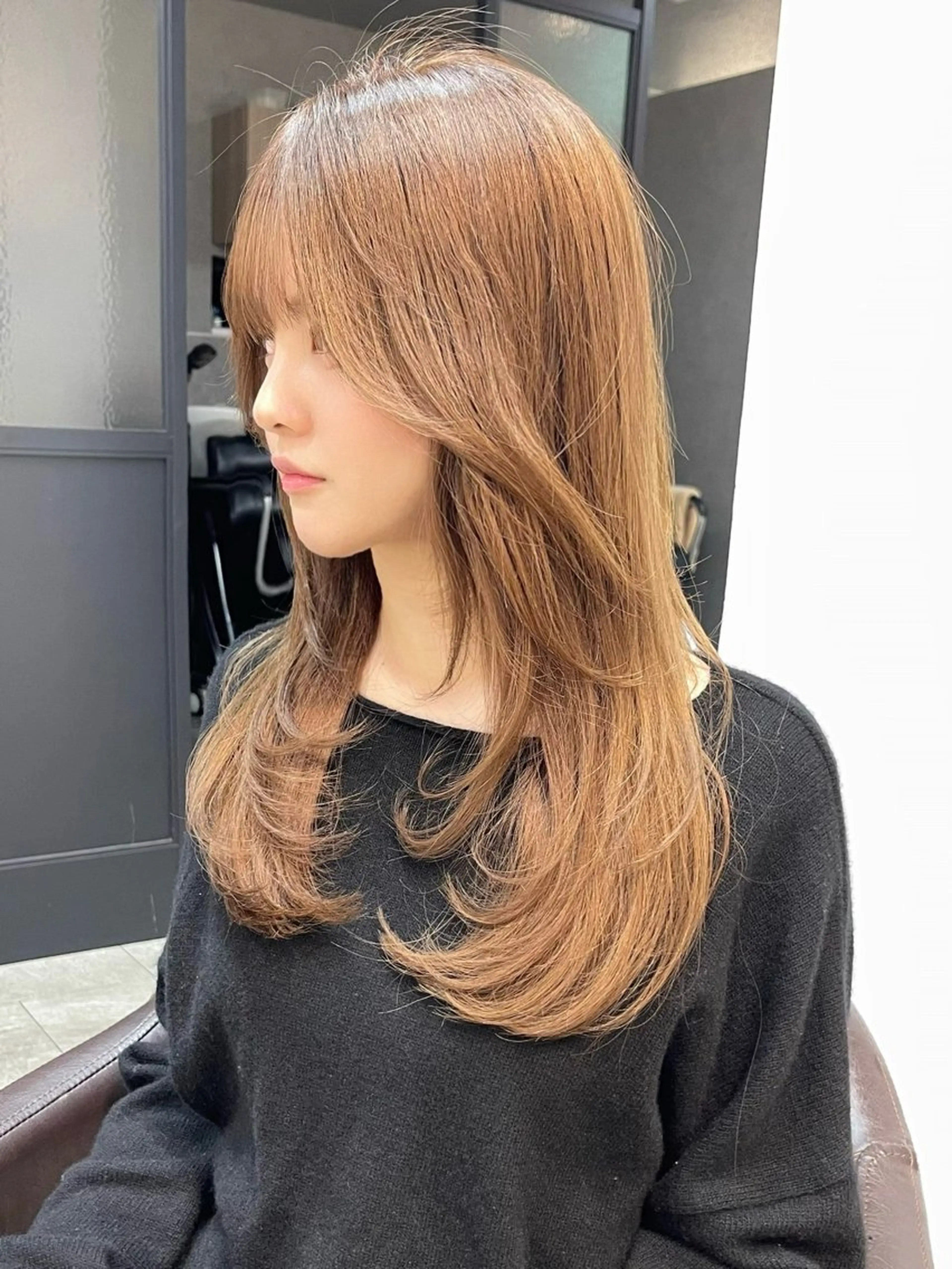 ロング 韓国風レイヤー ショート/犬塚 優介のヘアスタイル