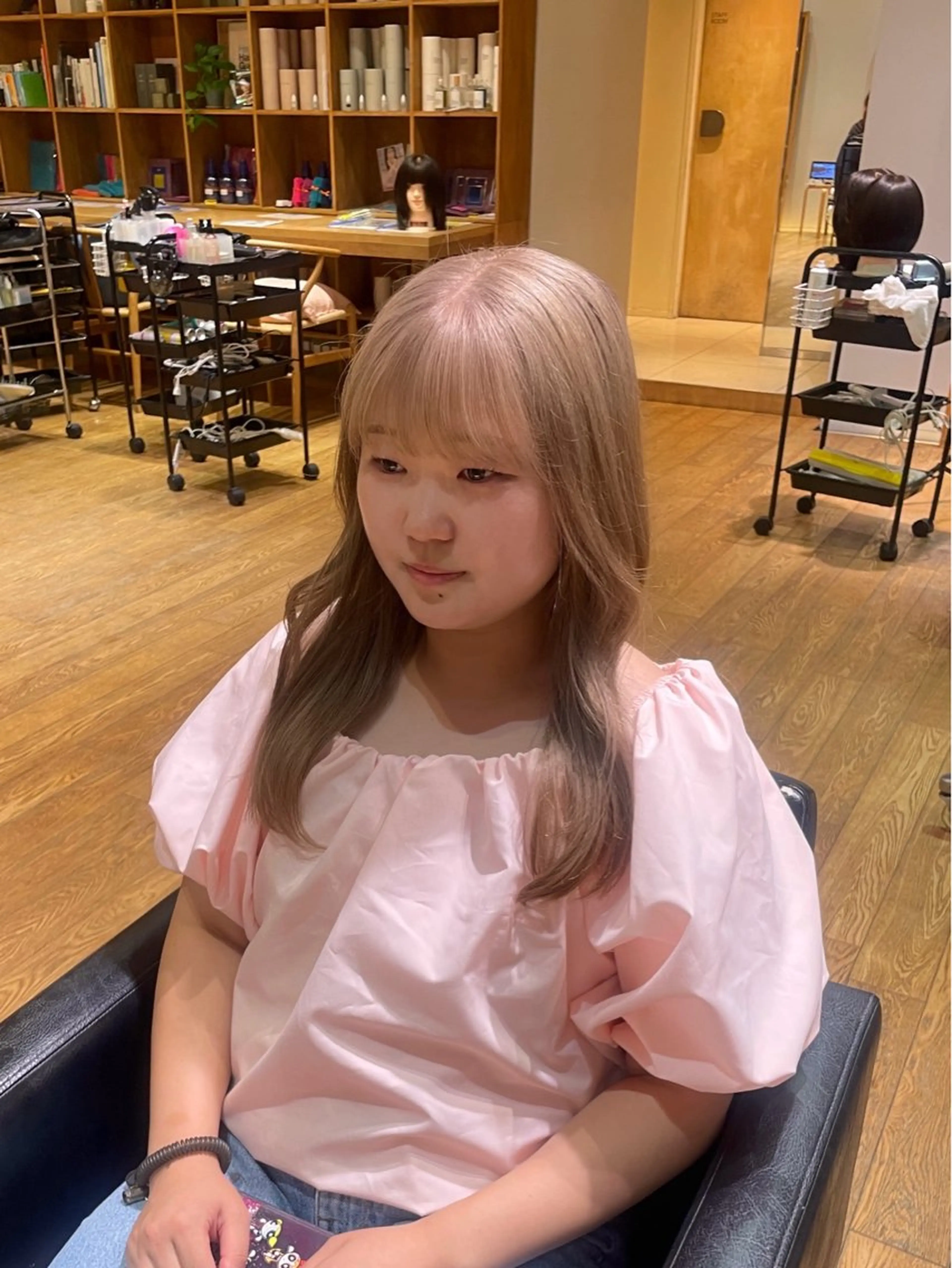 カラー ブリーチ 透明感カラー ヘアカラー 縮毛矯正/レイヤー 🌙児玉光瑠のヘアスタイル