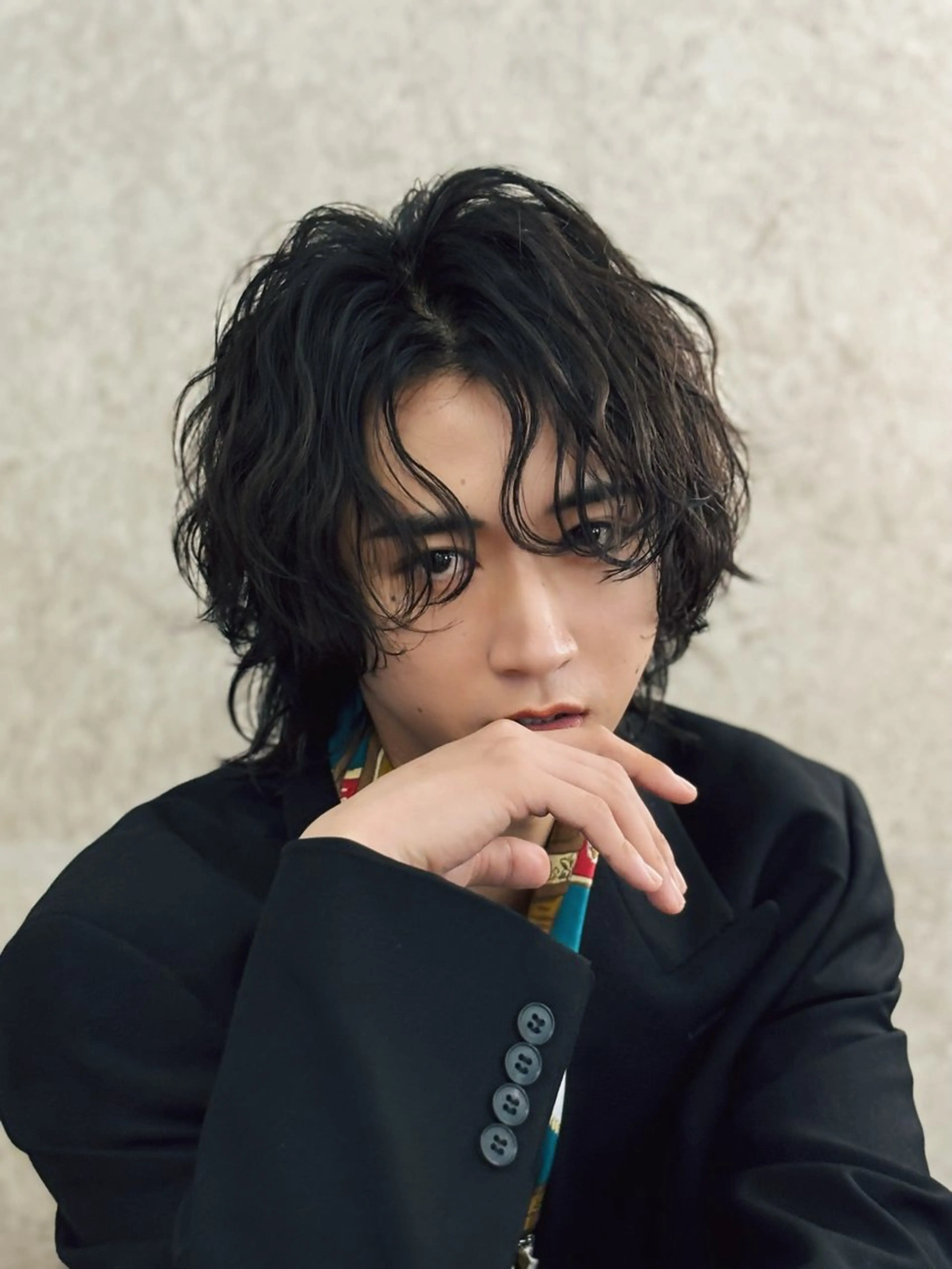 ミディアム パーマ メンズ 11.12月限定割引 fifth前比嘉💥のヘアスタイル