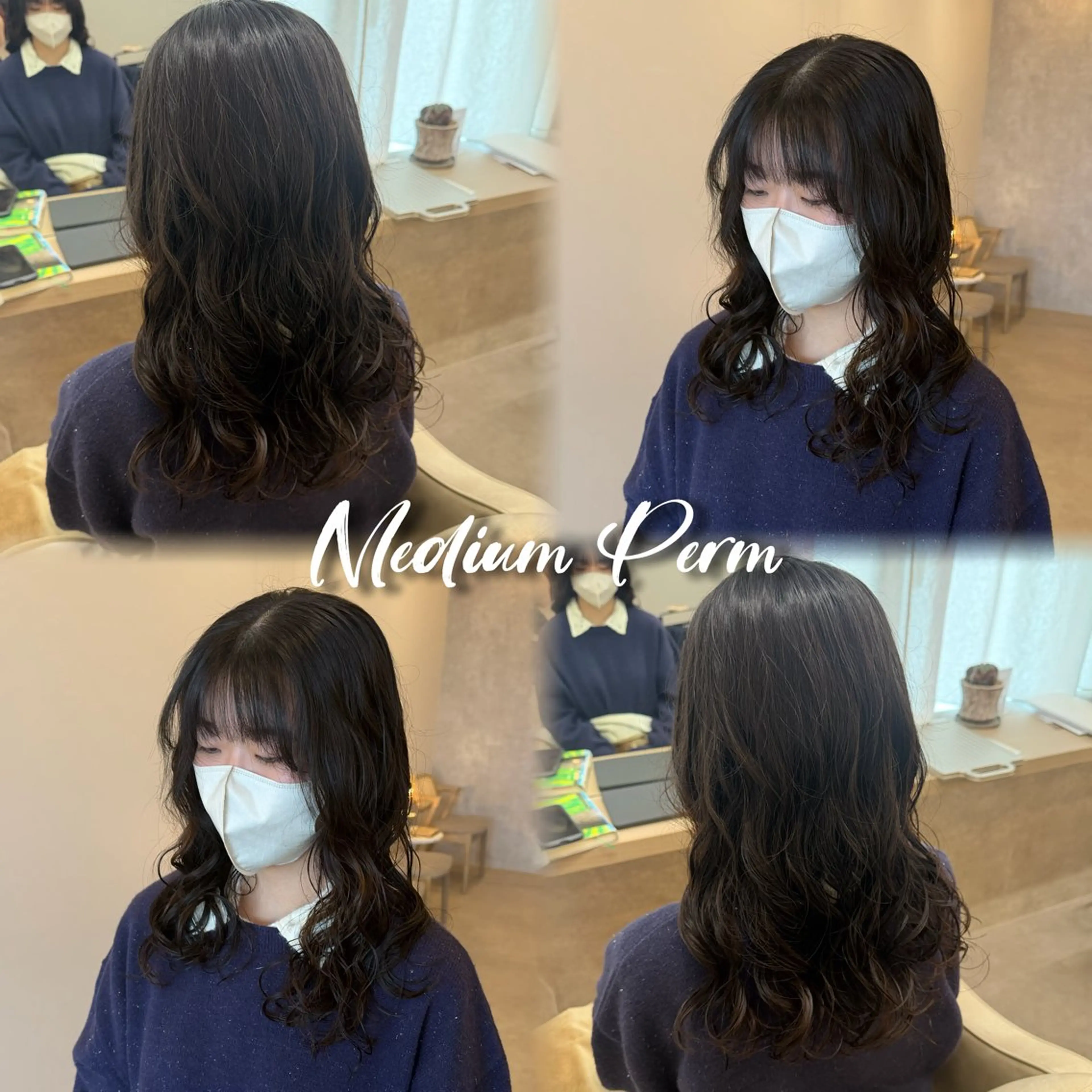 セミロング パーマ りん/ハイトーン💖 🌈髪質改善✨️浜松のヘアスタイル