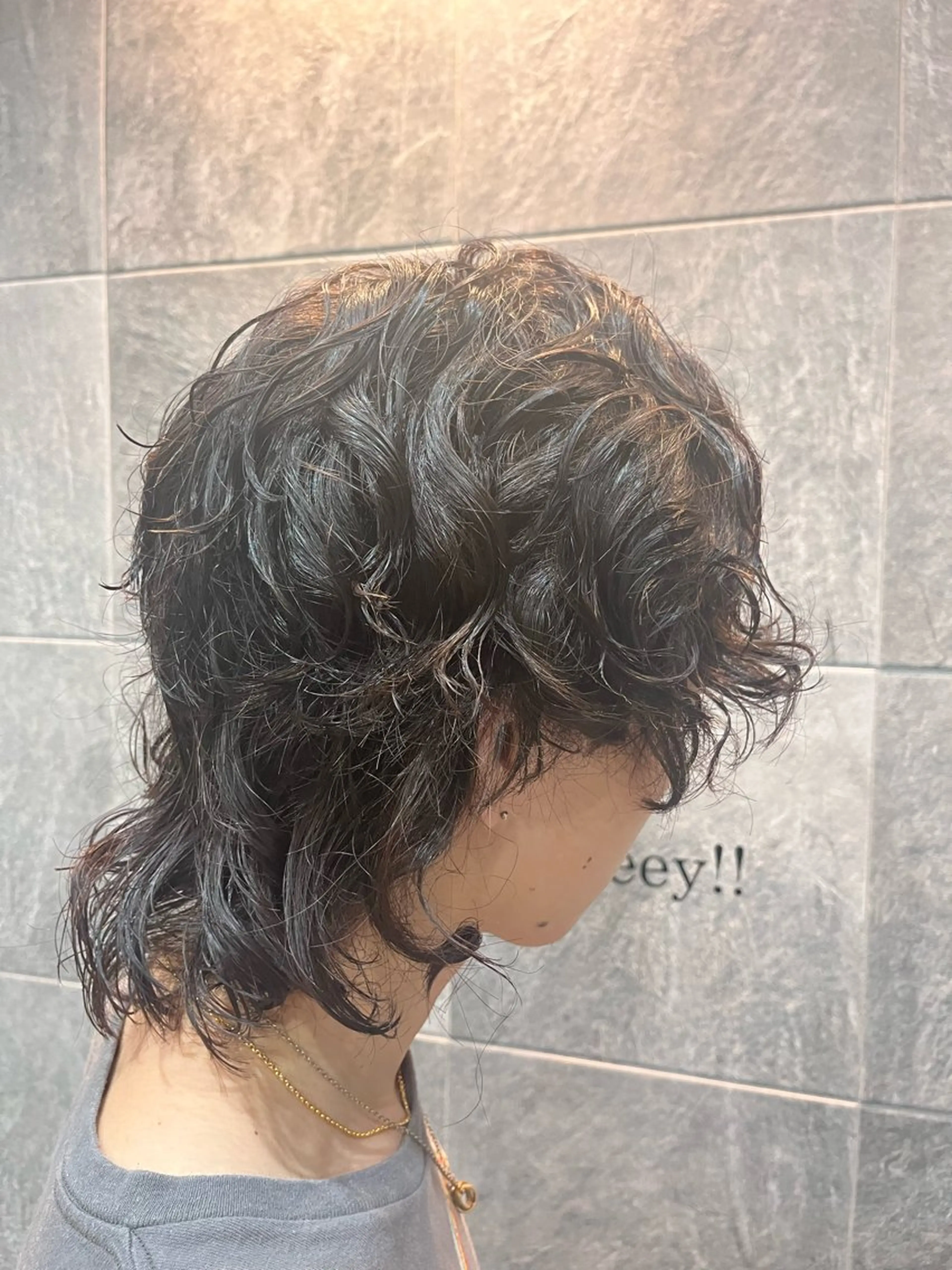 ミディアム パーマ メンズ 溝口 右京のヘアスタイル