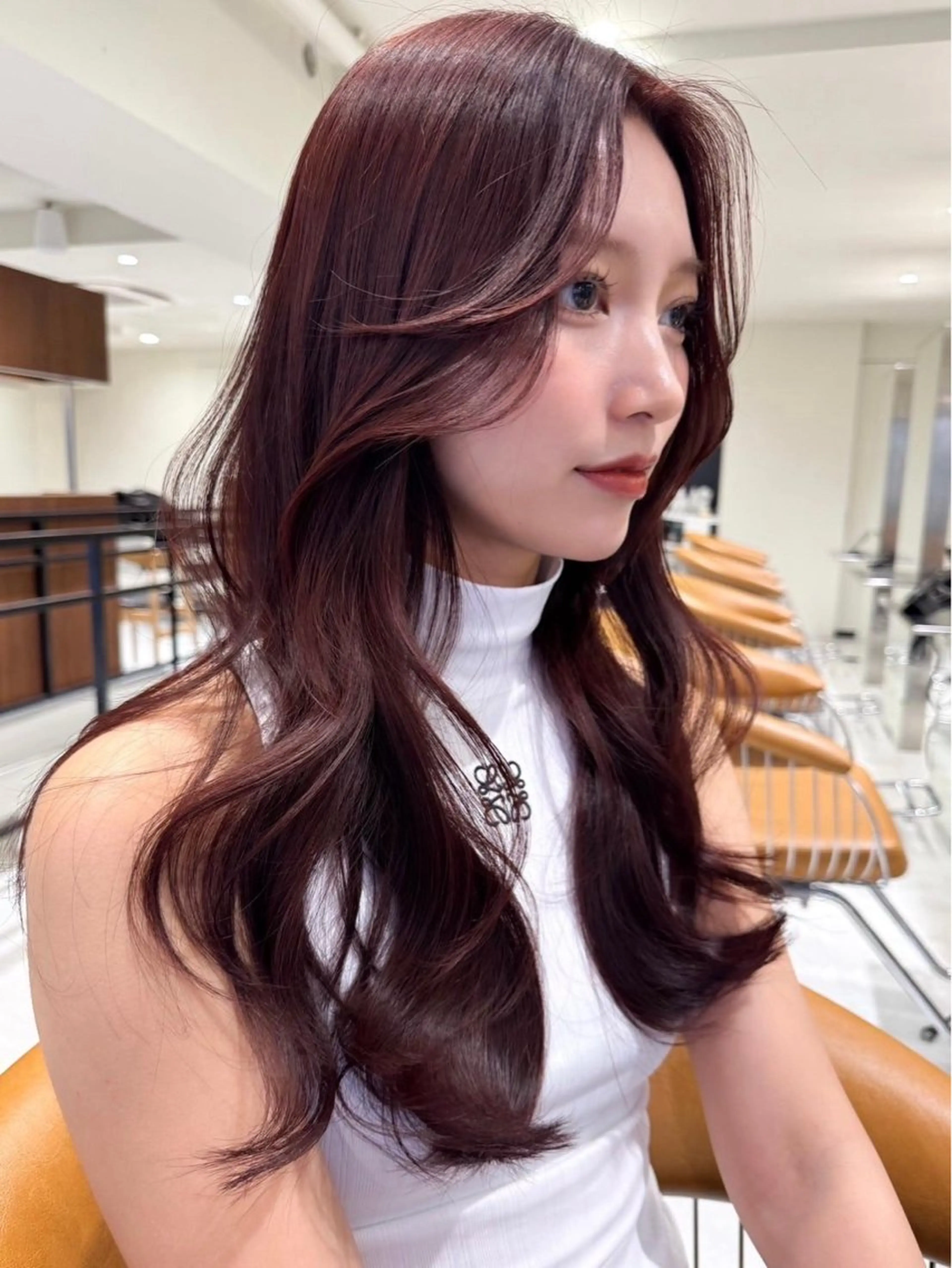 セミロング カラー ヘアアレンジ ヘアカラー 🫧透明感カラー/ 艶カラー🫧namiのヘアスタイル