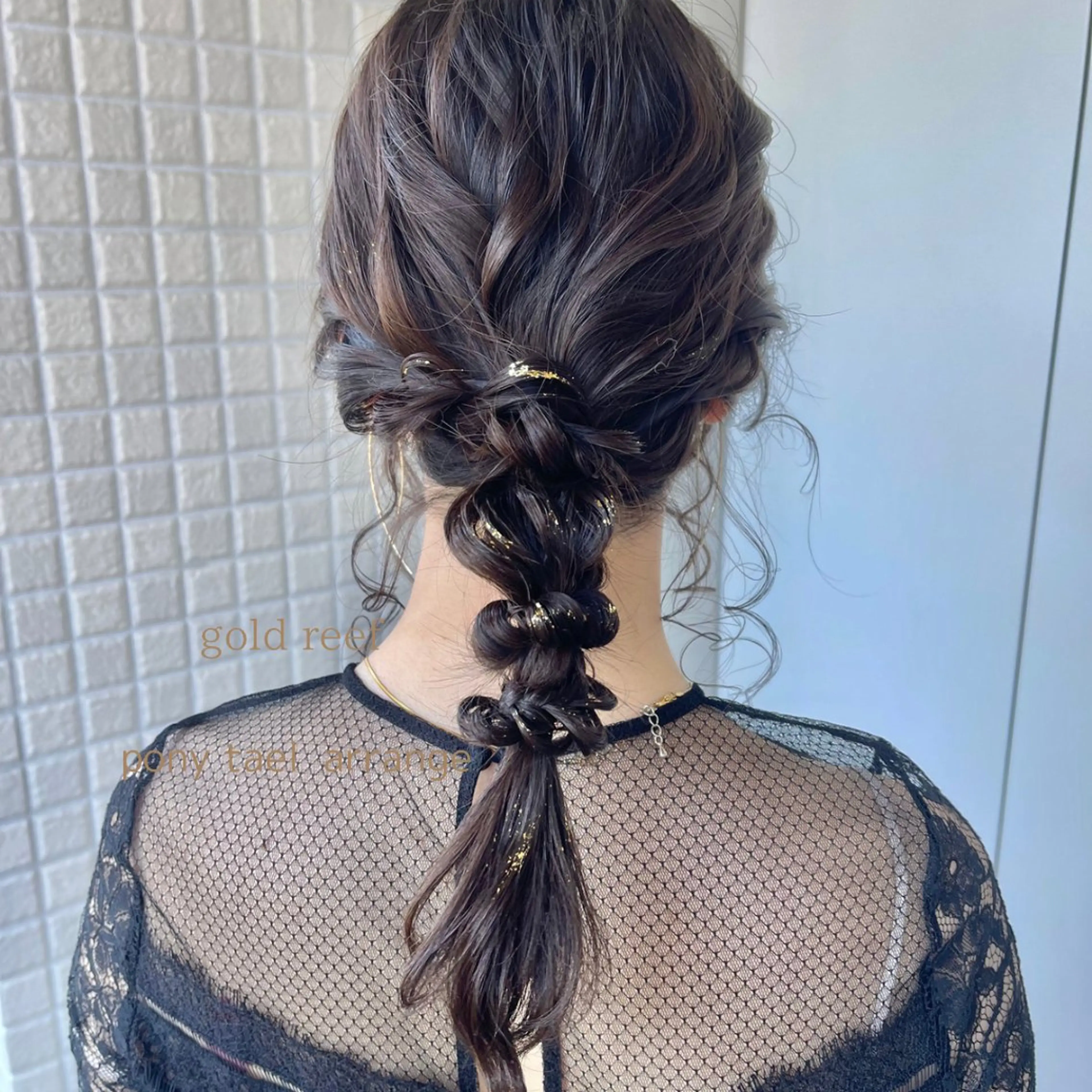 セミロング ヘアアレンジ 結婚式・ブライダル デート 卒業式のヘアスタイル ヘアセット charm《銀座》 ヘアセット/縮毛矯正のヘアスタイル