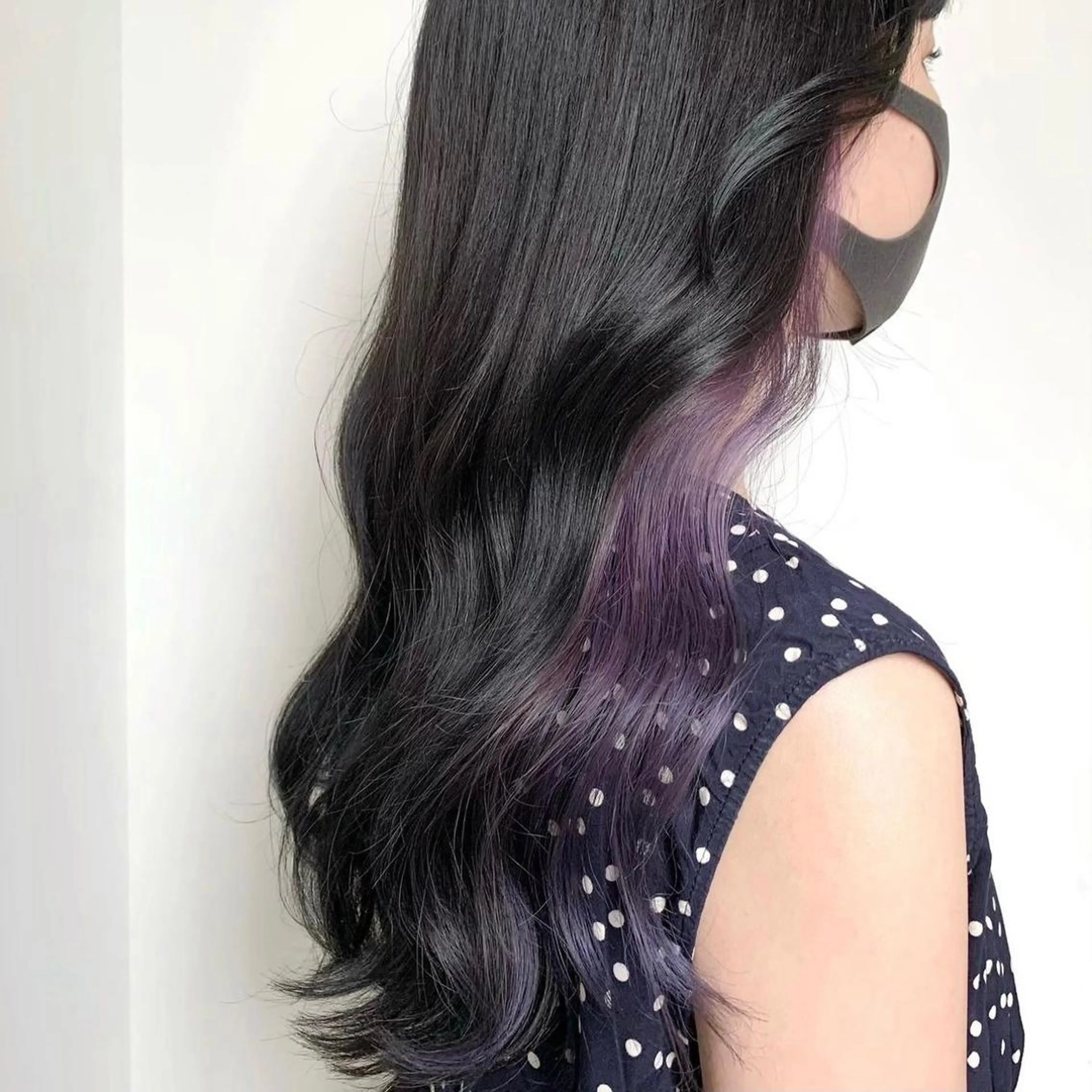 ロング カラー パープルカラー 韓国ヘア /男女☘️ 細江 美紅のヘアスタイル