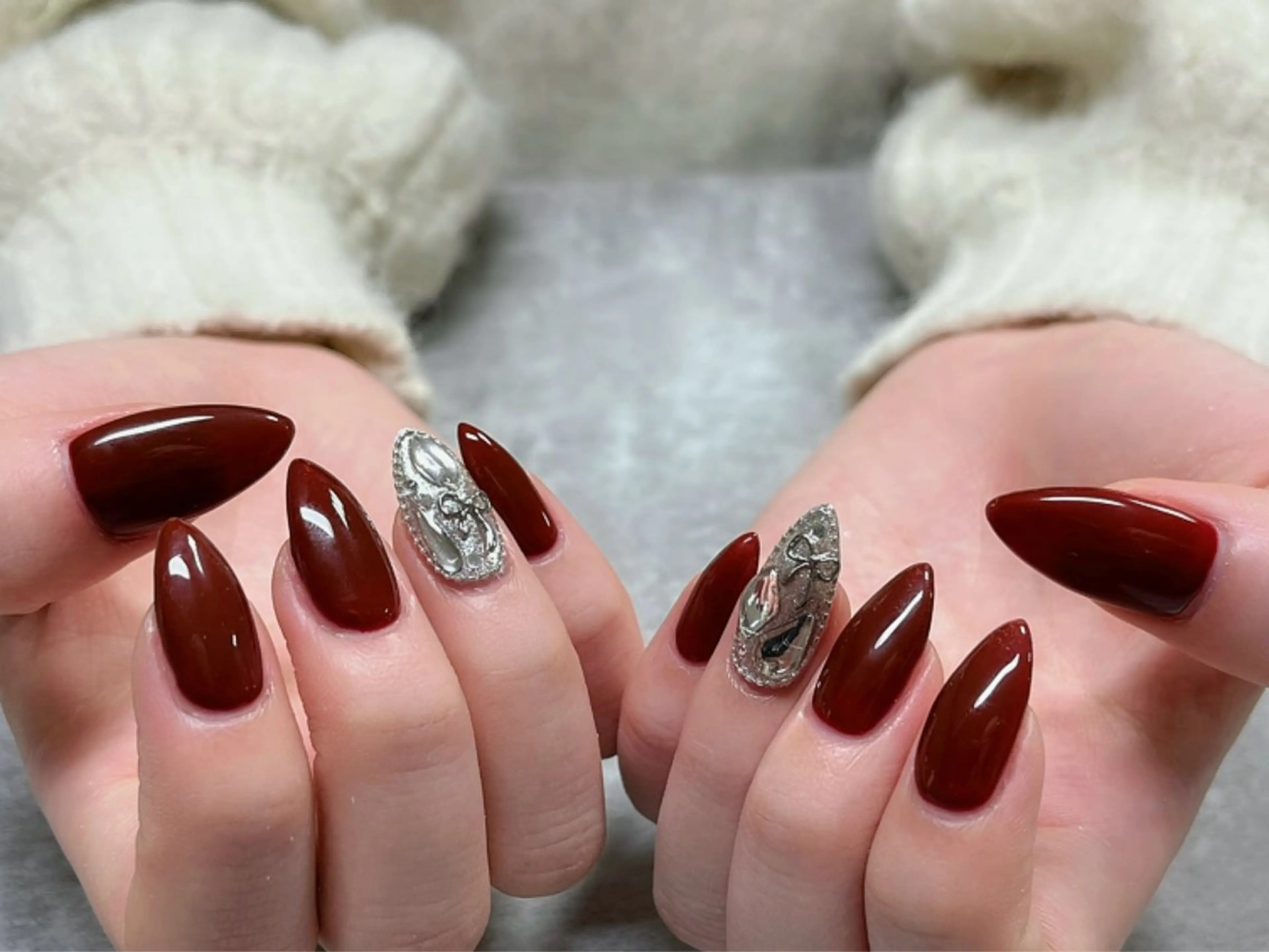 ネイル ラメ(グリッター) ハンドネイル 【Zina京都駅前】 きぬがわ らむのネイルデザイン