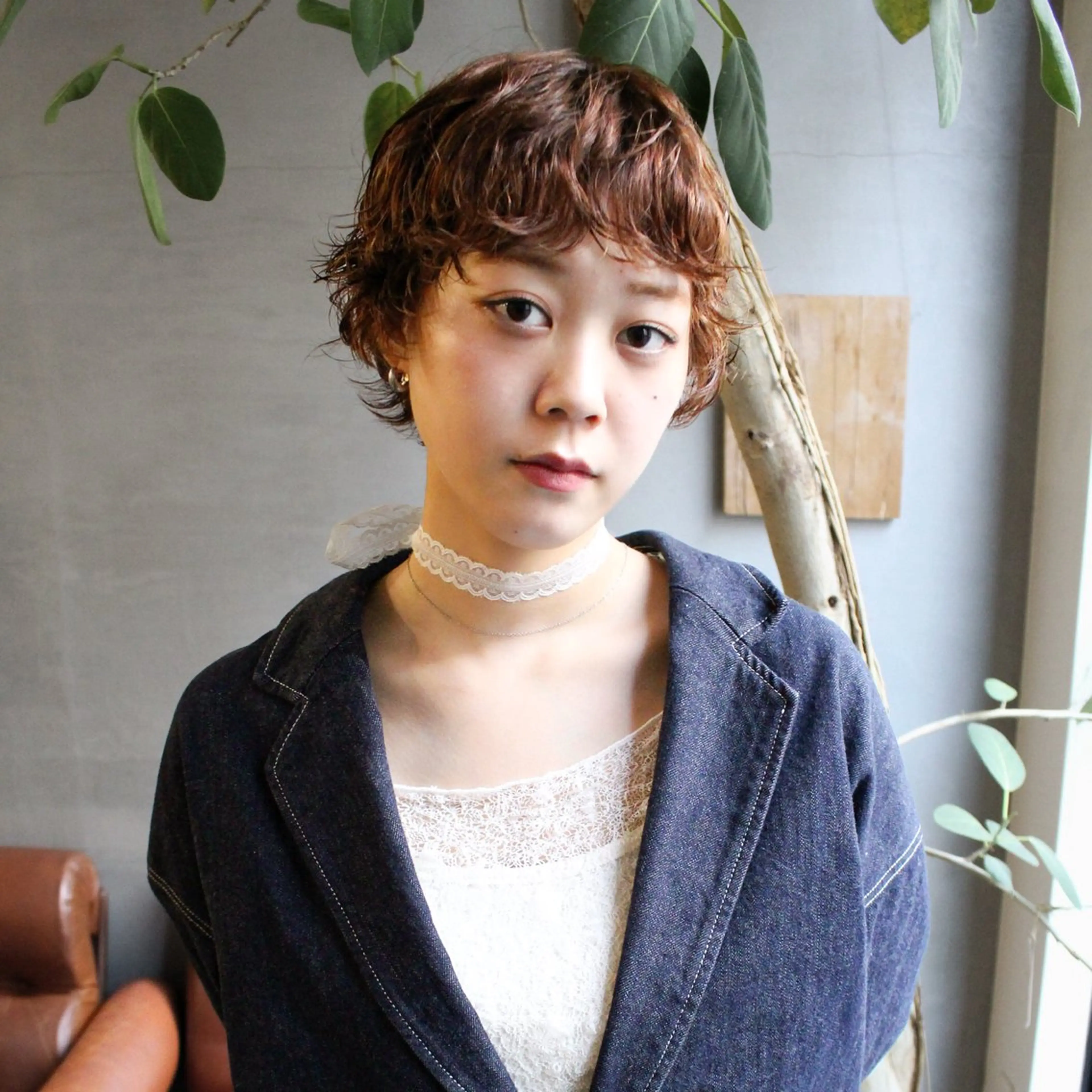 ショート パーマ 藤川迅 曲がる縮毛矯正のヘアスタイル