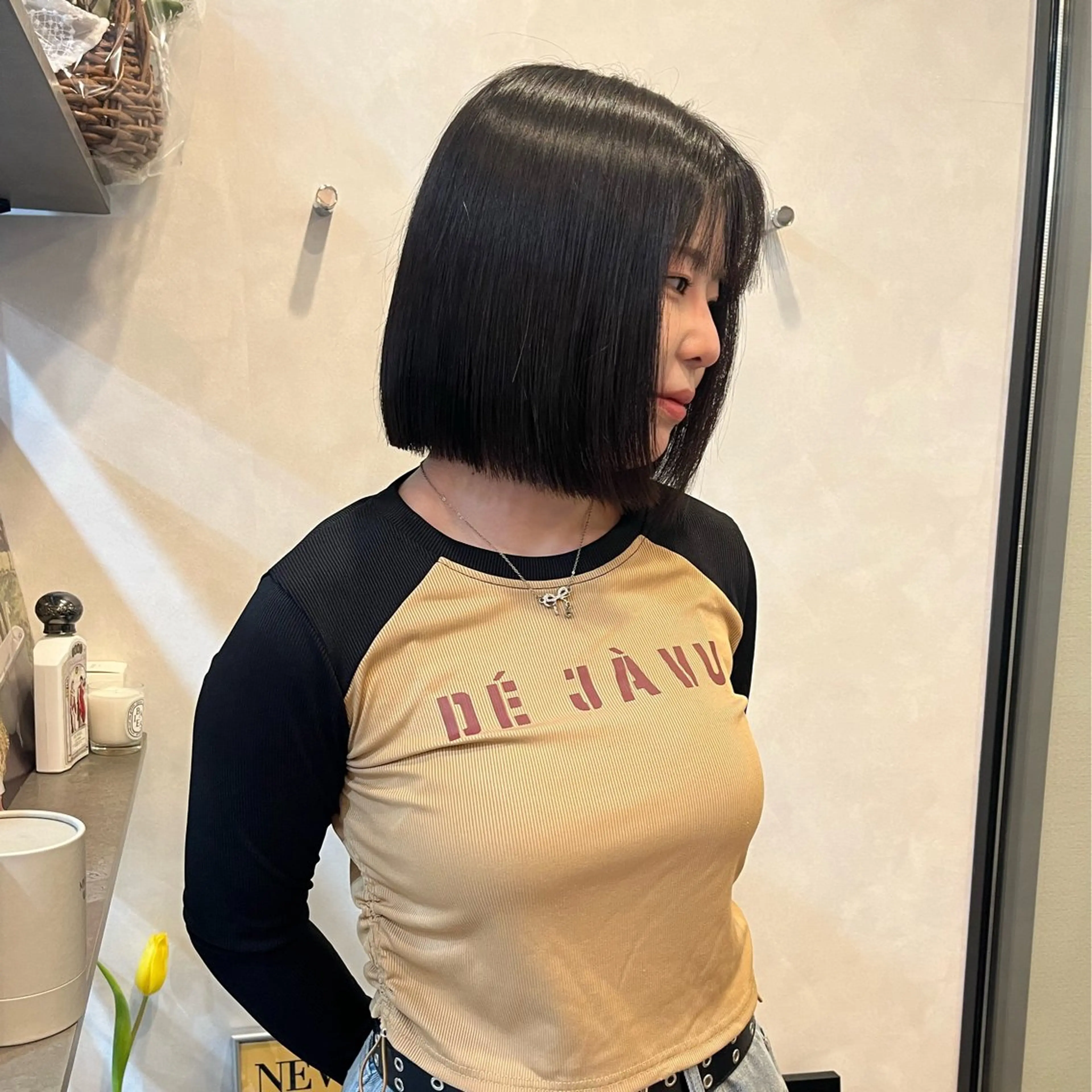 ショート カラー ブリーチ ダブルカラー ハイライトカラー インナーカラー ブリーチなしカラー カット 縮毛矯正 トリートメント 髪質改善/レイヤー/ ボブ/磯野史歩のヘアスタイル