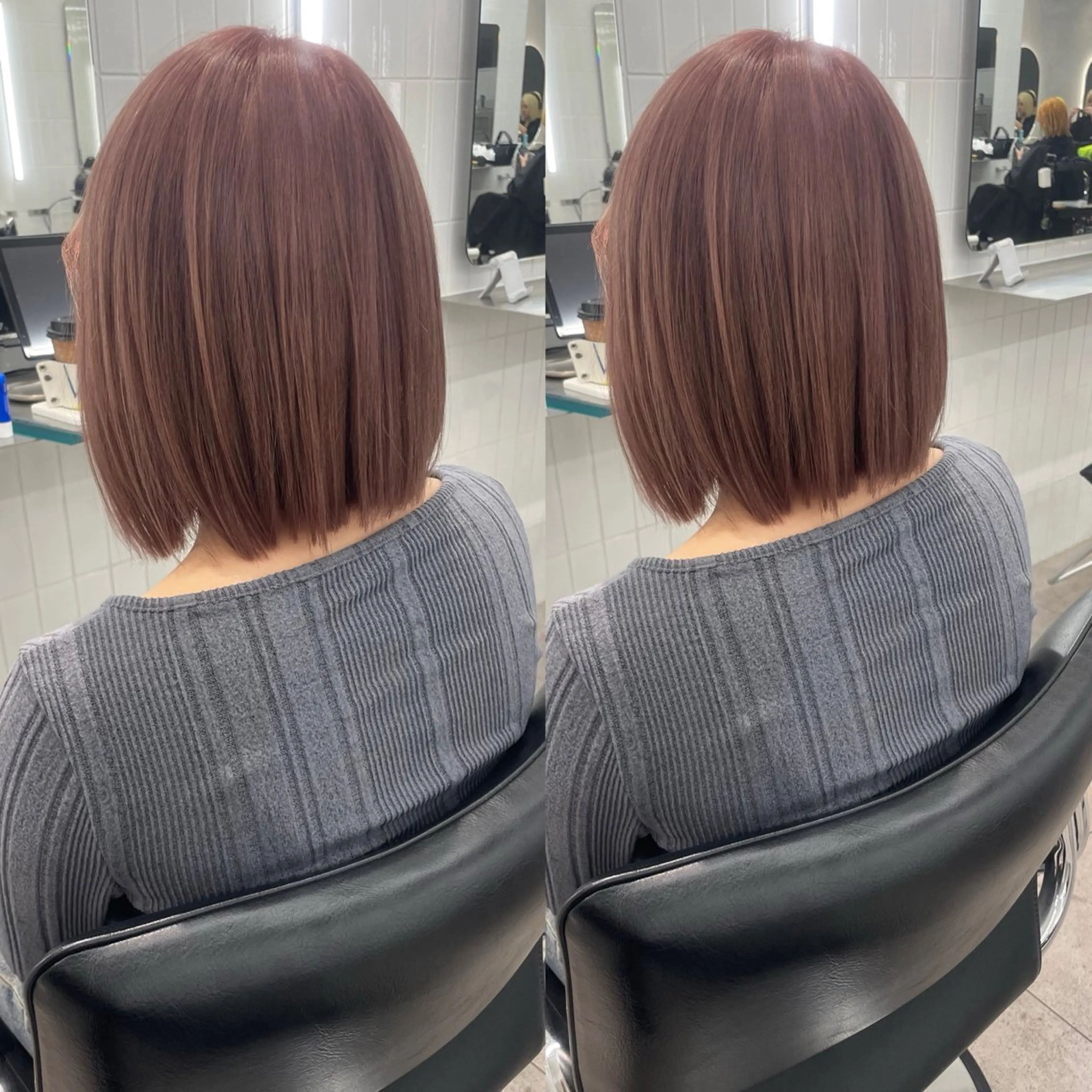 ショート カラー ベージュカラー ミルクティーベージュ ピンクカラー ピンクベージュ 表参道/ハイライト バレイヤージュのヘアスタイル