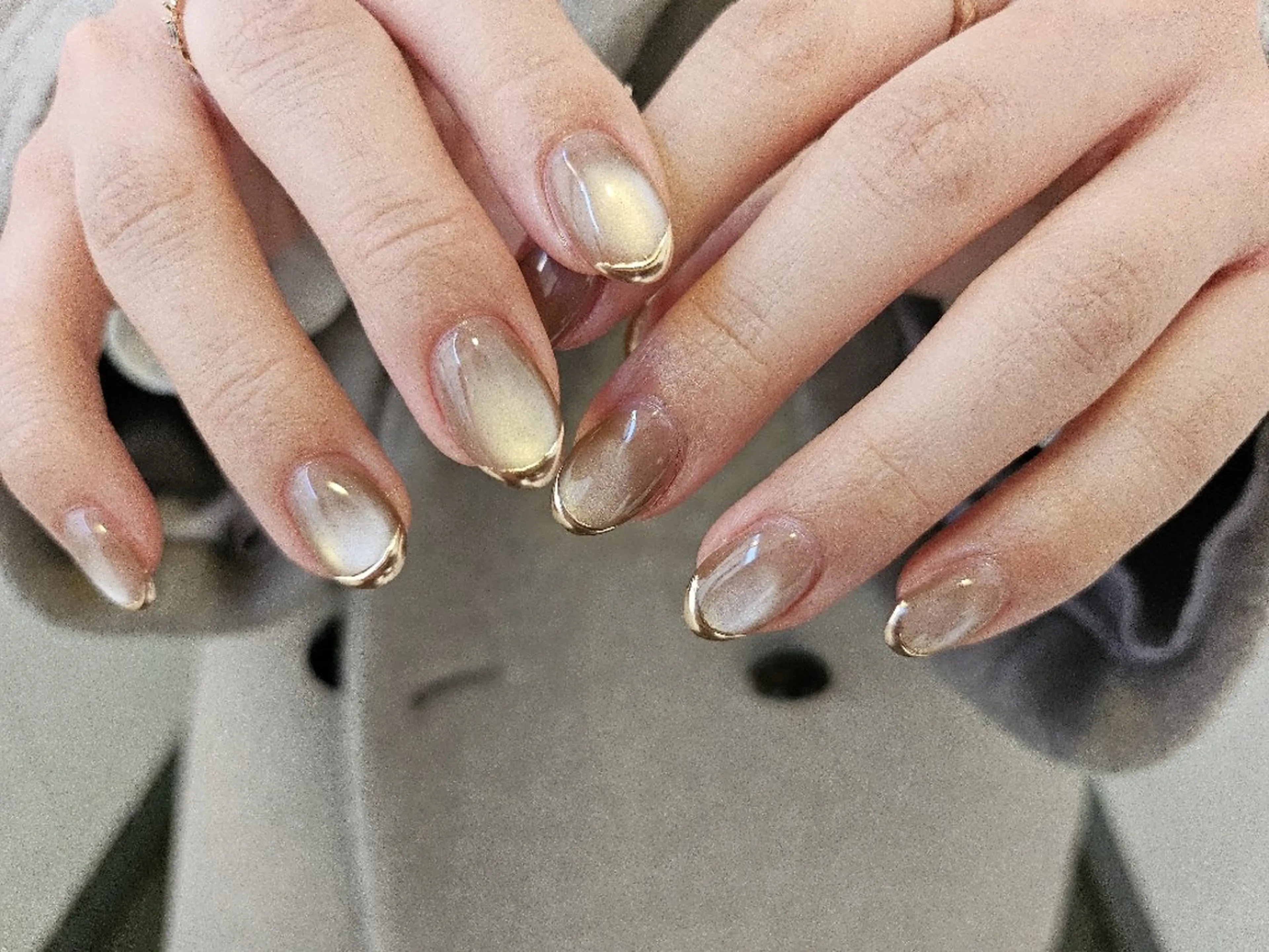 ネイル フレンチネイル ジェルネイル マグネットネイル ミラーネイル オフィスネイル ハンドネイル puku nail 🌼kazu🌼のネイルデザイン