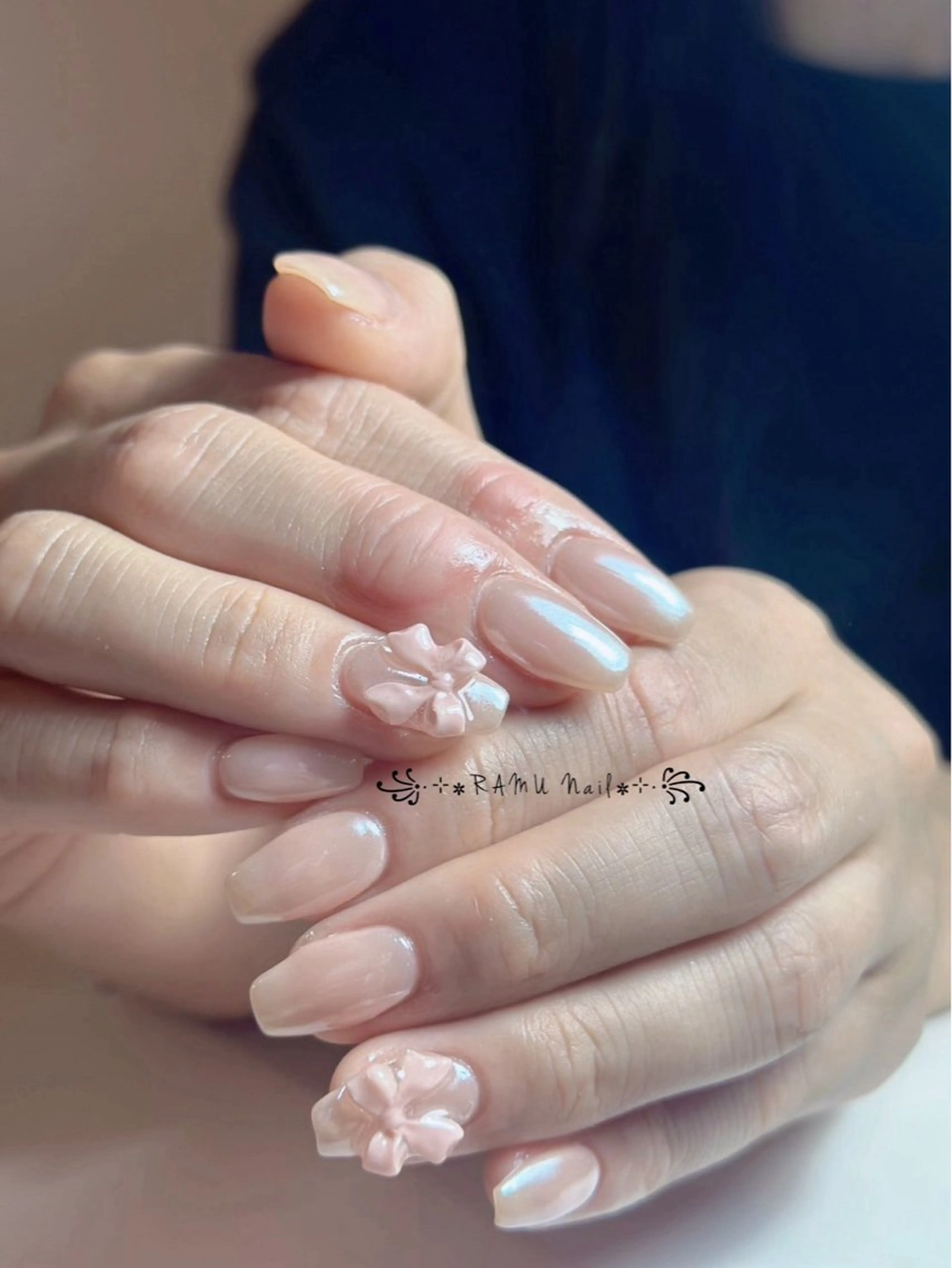 ネイル キラキラネイル マグネットネイル ミラーネイル ピンク 夏ネイル ハンドネイル RAMU Nail 恵比寿店のネイルデザイン