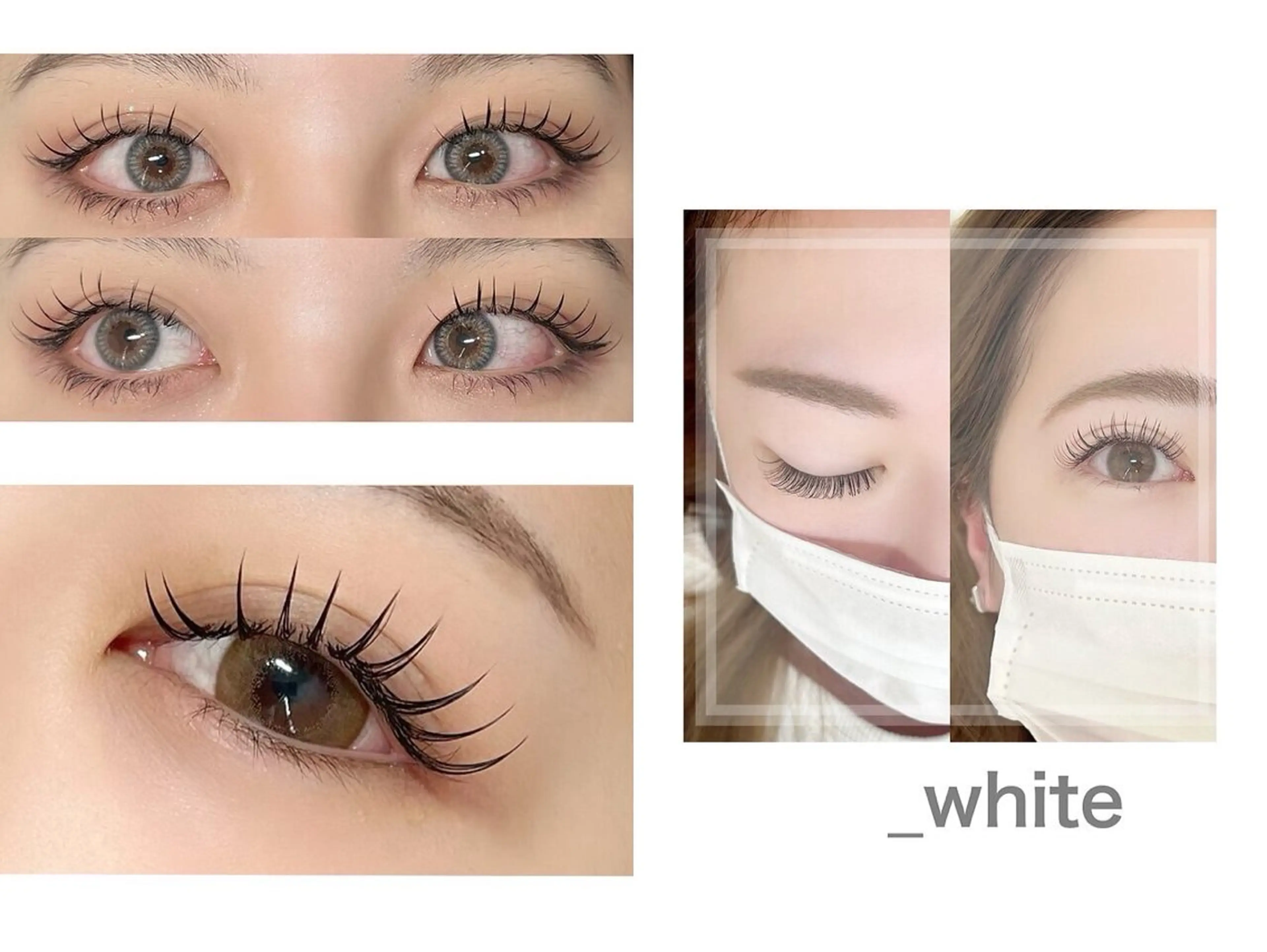 マツエク・マツパ 束感まつ毛 ワンホンマツエク マツエク _white 上本町のマツエク・マツパデザイン