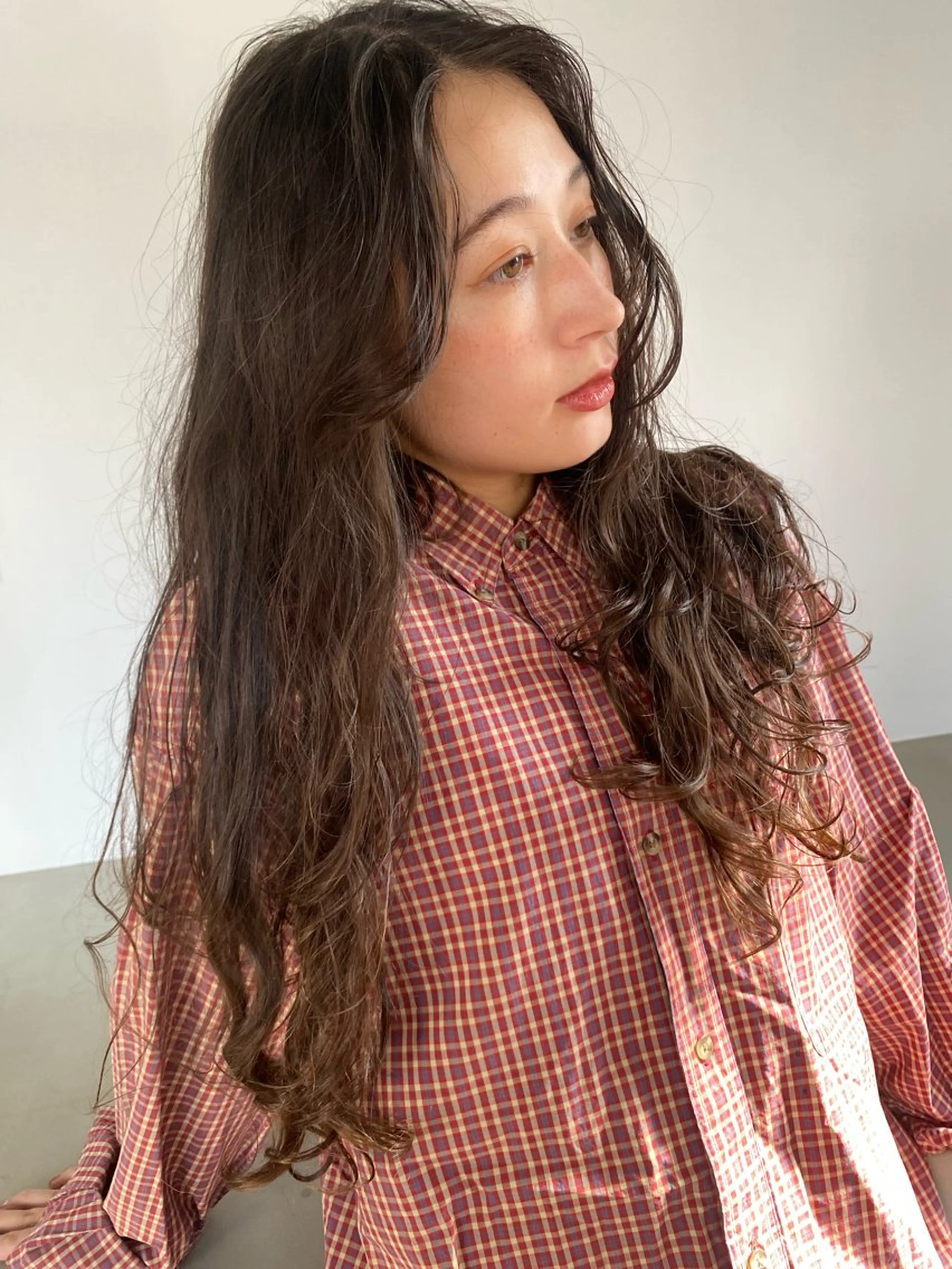 ロング カラー パーマ カット ヘアカラー パーマ Hayashi Shioriのヘアスタイル