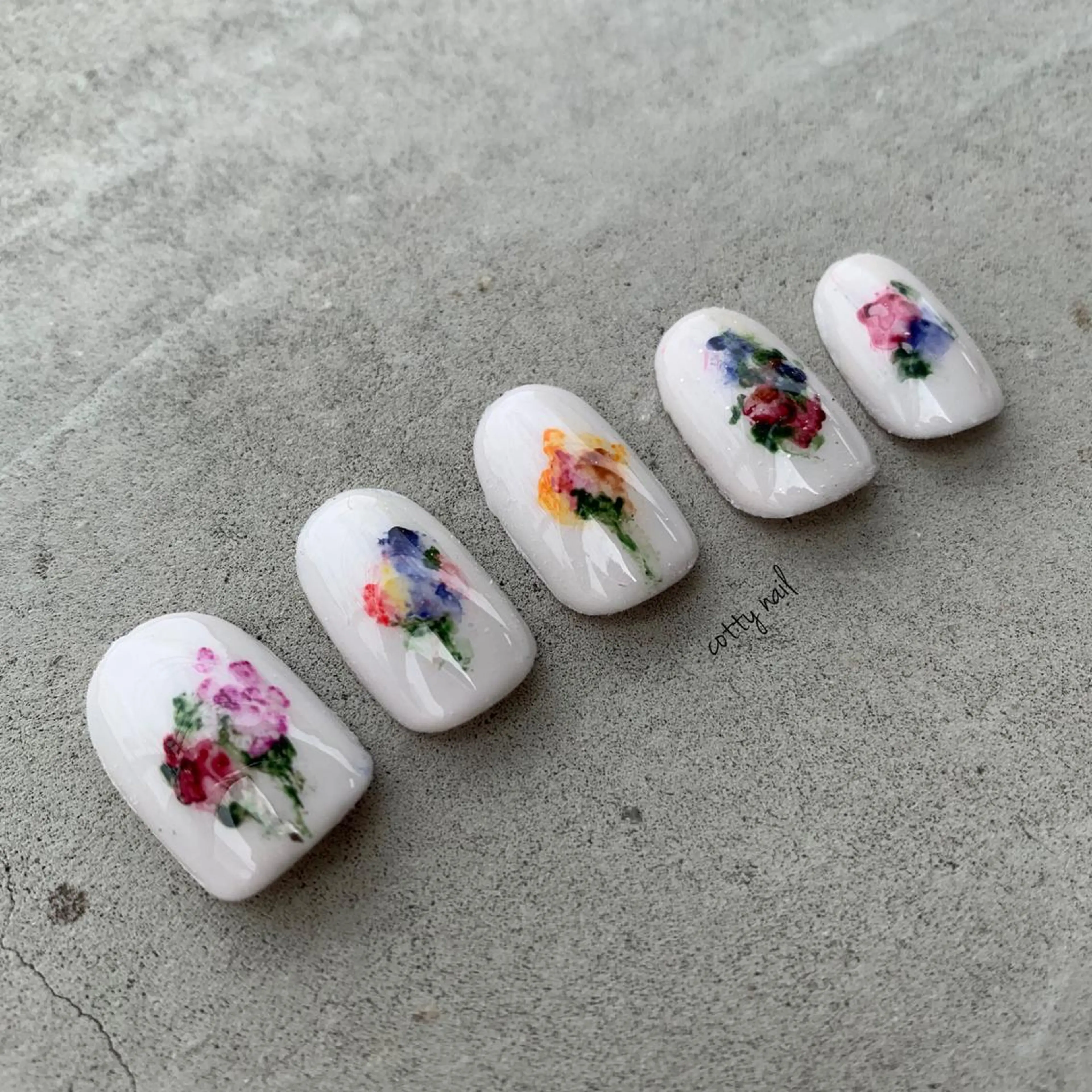 ネイル フラワーネイル ジェルネイル ニュアンスネイル 春ネイル cottynail -miki-のその他イメージ