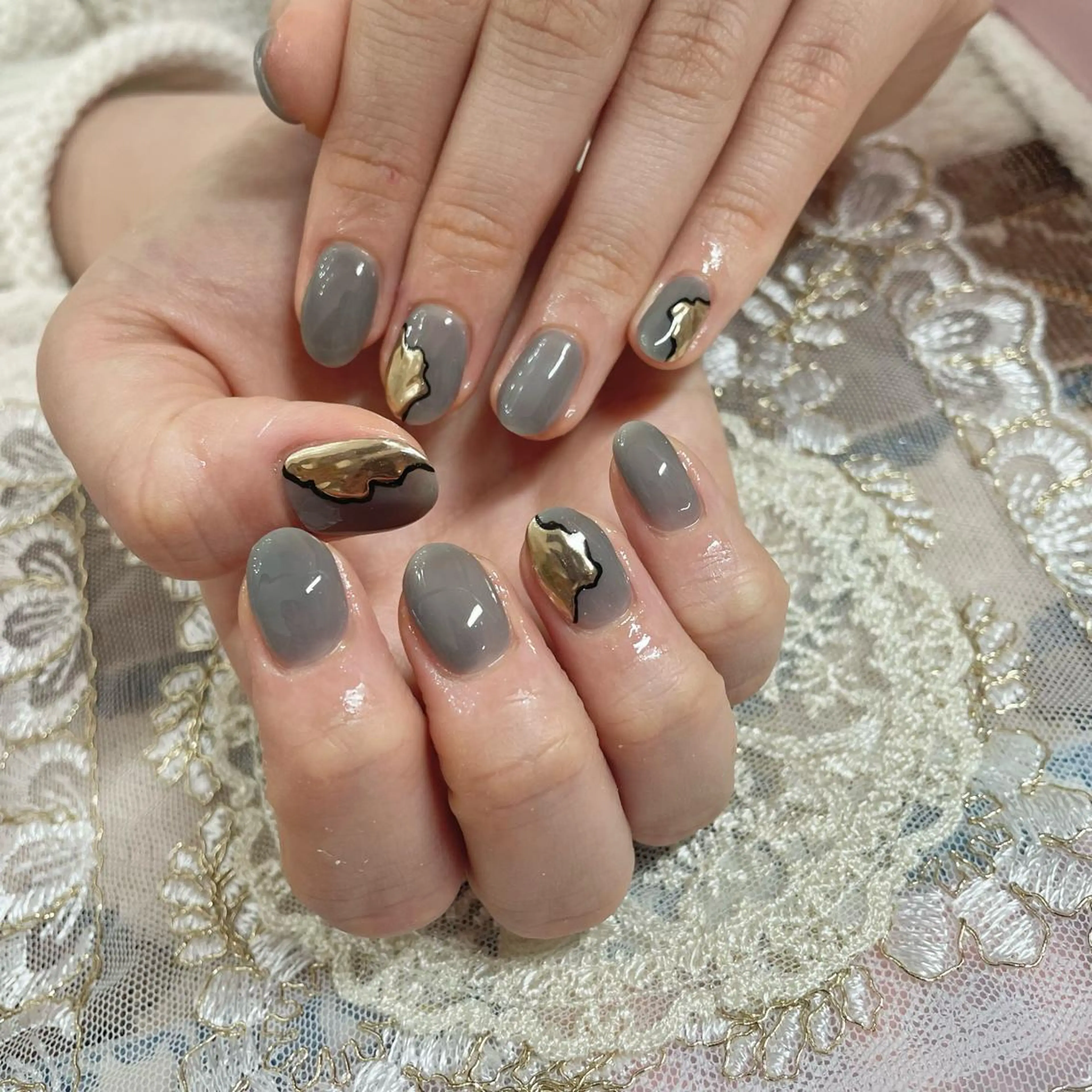 ネイル ジェルネイル ミラーネイル ニュアンスネイル J terrace Nailのネイルデザイン