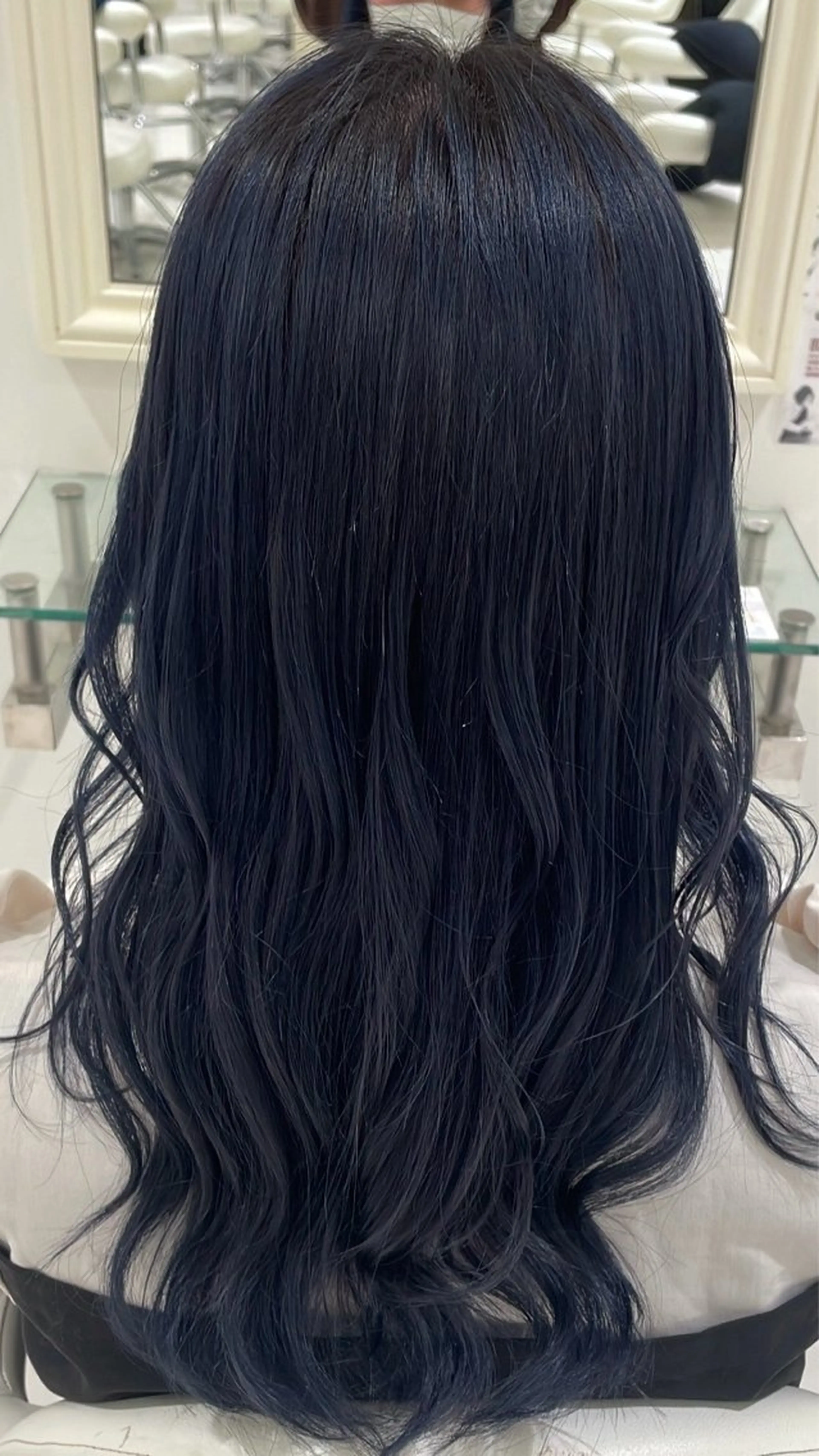 ロング カラー ブリーチ ブルーカラー 透明感カラー 加藤 あおいのヘアスタイル