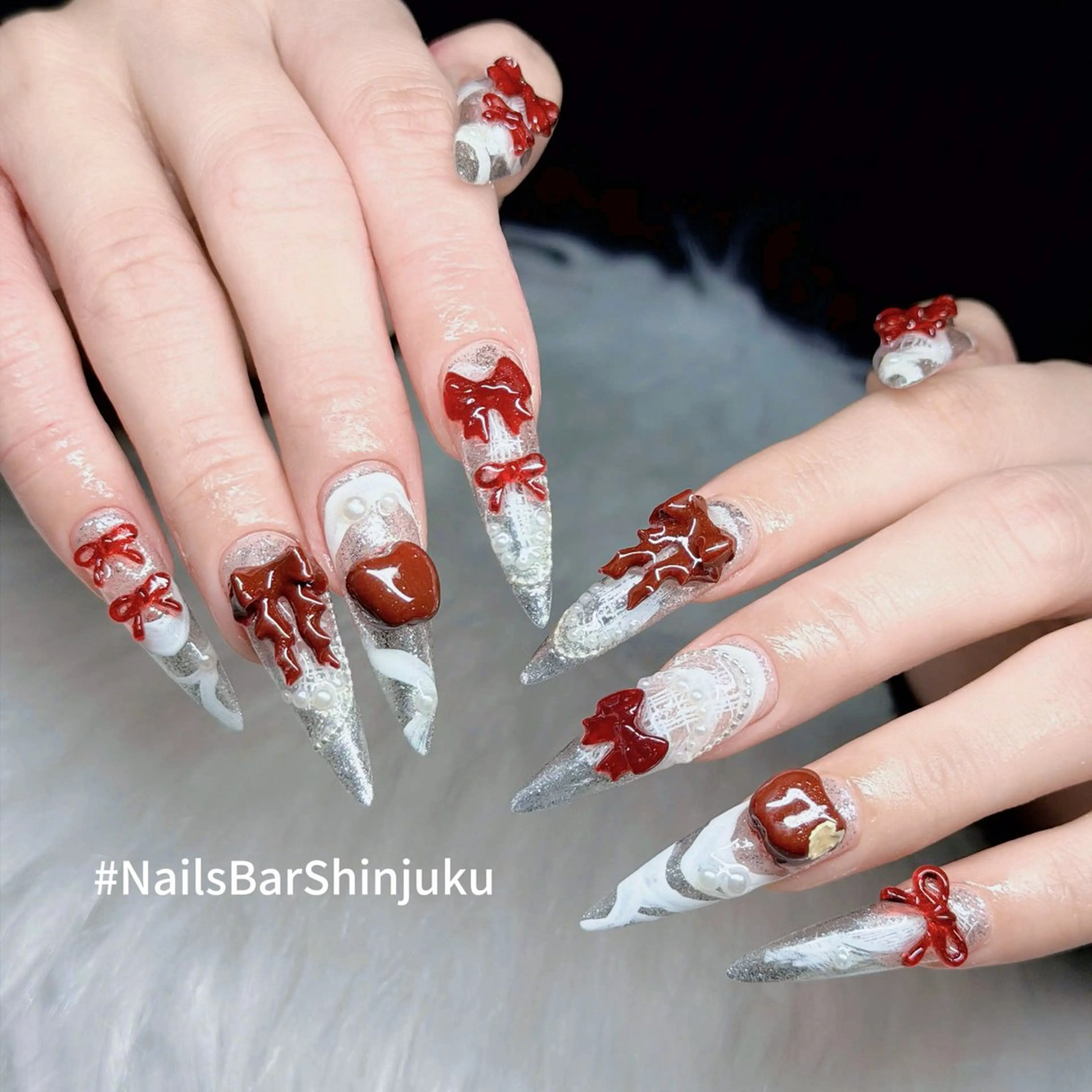 ネイル 長さ出し フレンチネイル ジェルネイル 韓国ネイル ロングネイル NAILS BAR SHINJUKUのネイルデザイン