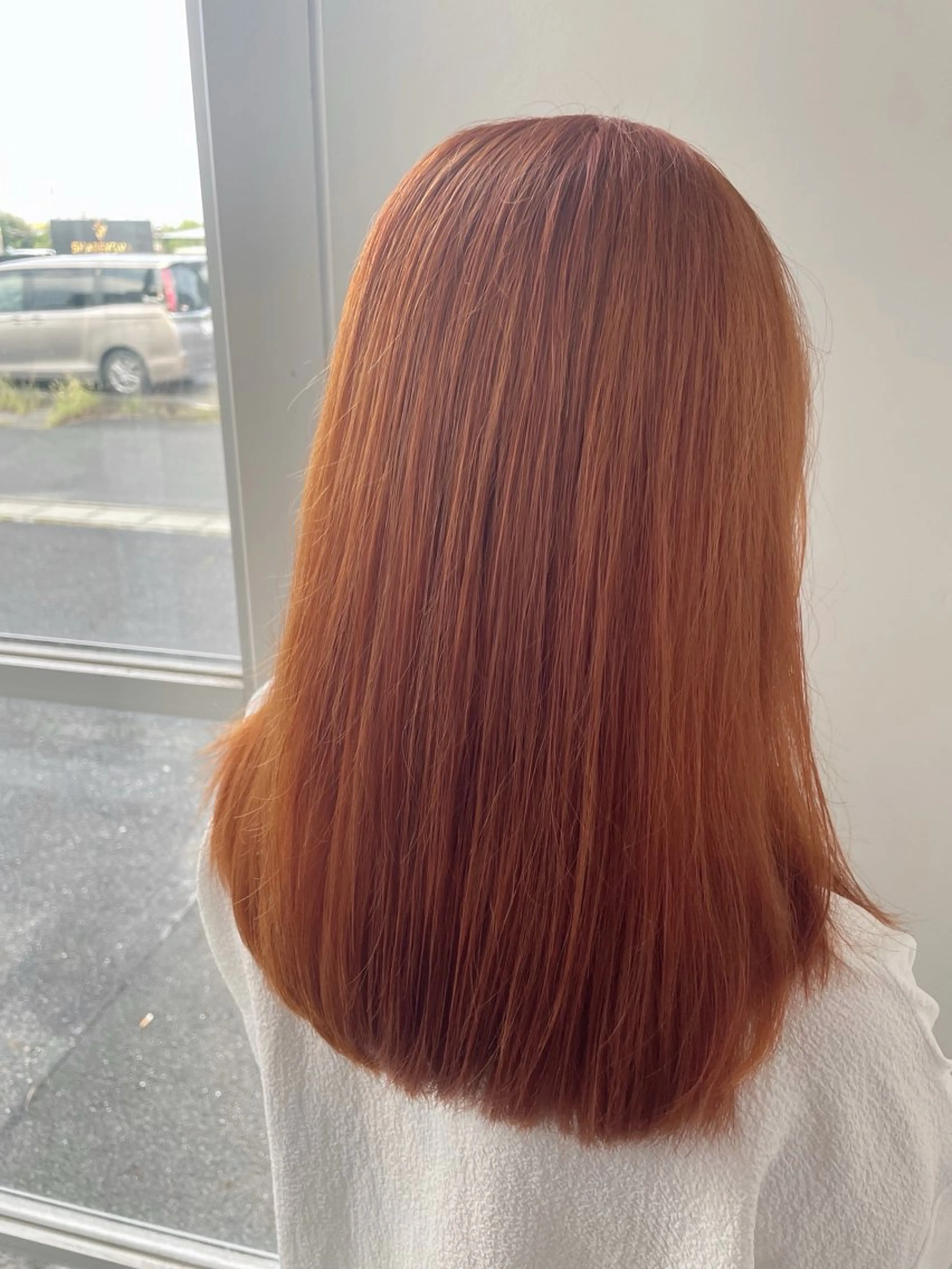 ロング カラー オレンジ 中澤 壱太のヘアスタイル